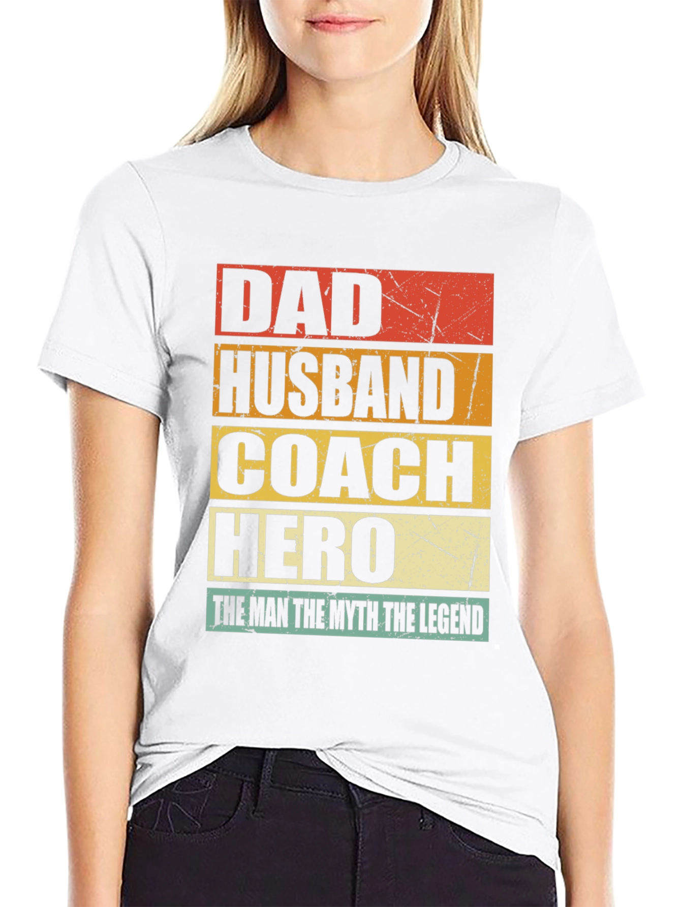 Black Dad Husband Coach Hero T-Shirt view 9
