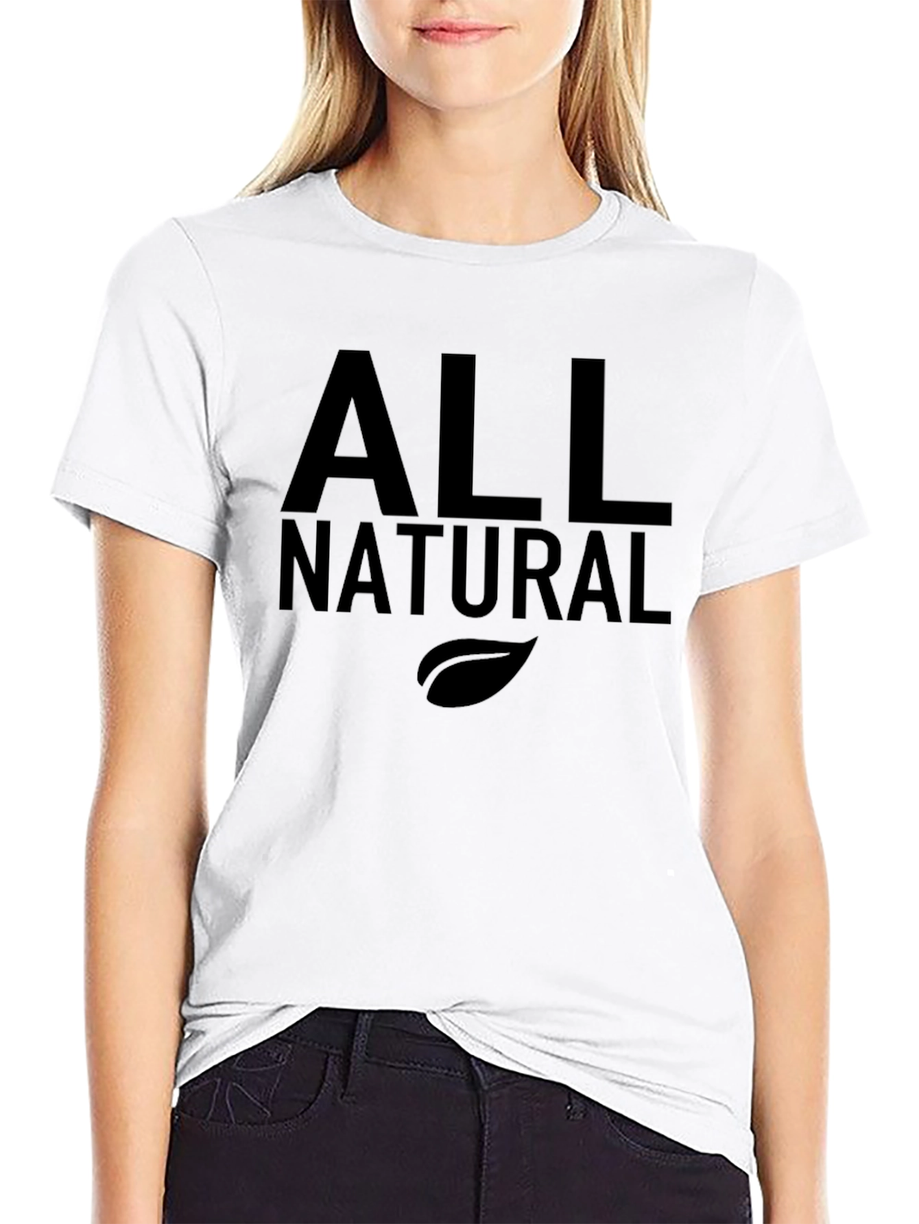 Black All Natural Black Graphic T-Shirt - Soft Cotton Blend view 9