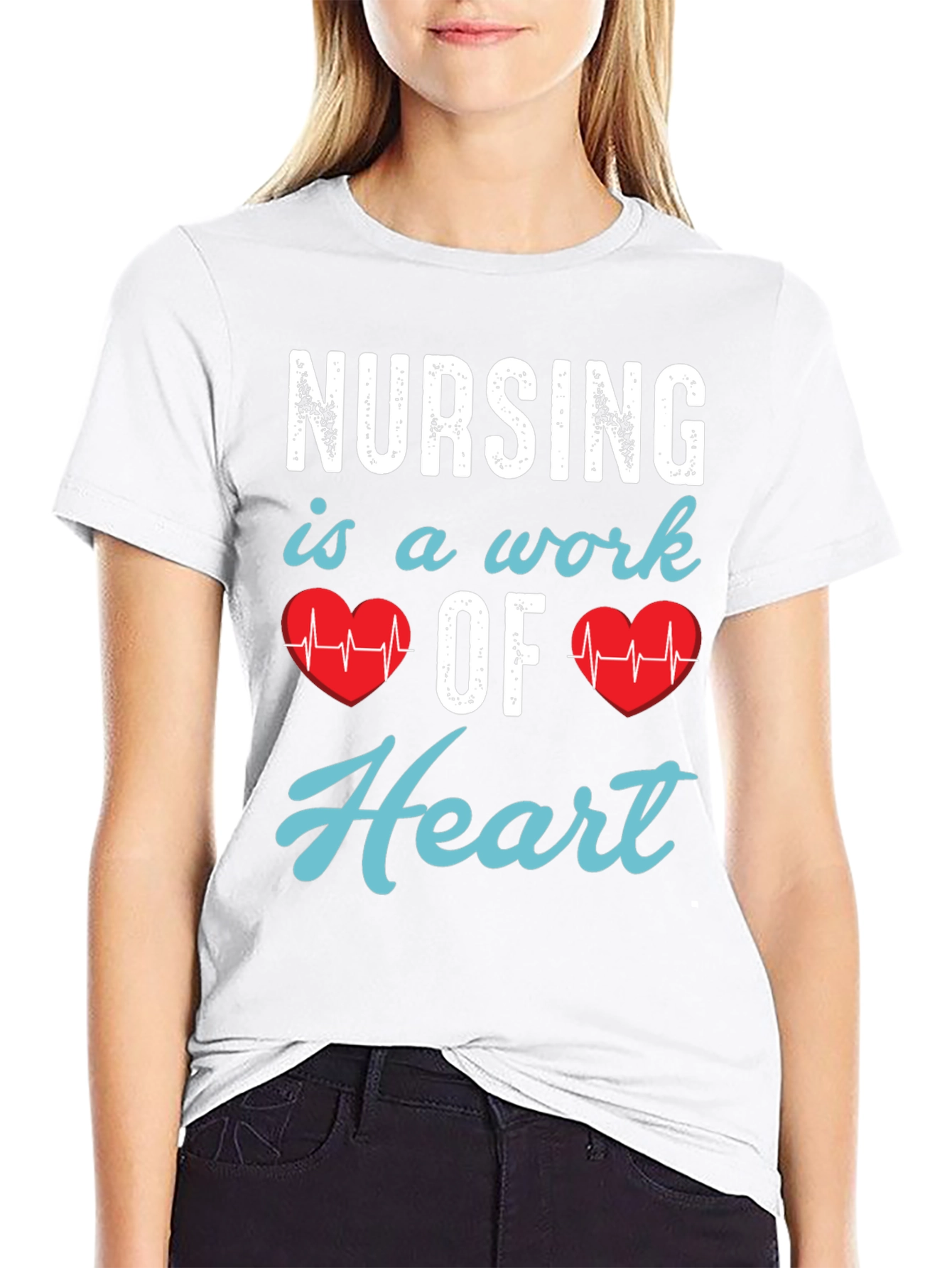 Nursing is a Work of Heart T-Shirt - 9