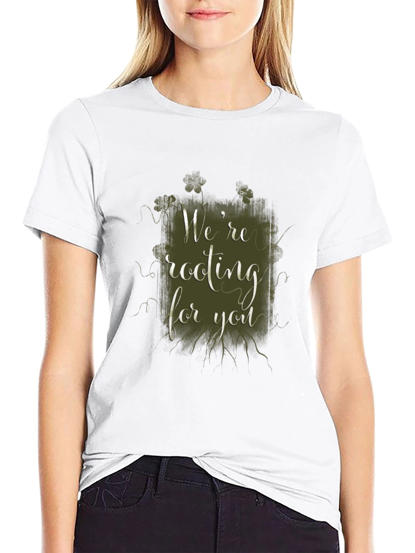 Black We're Rooting for You Graphic Tee view 9