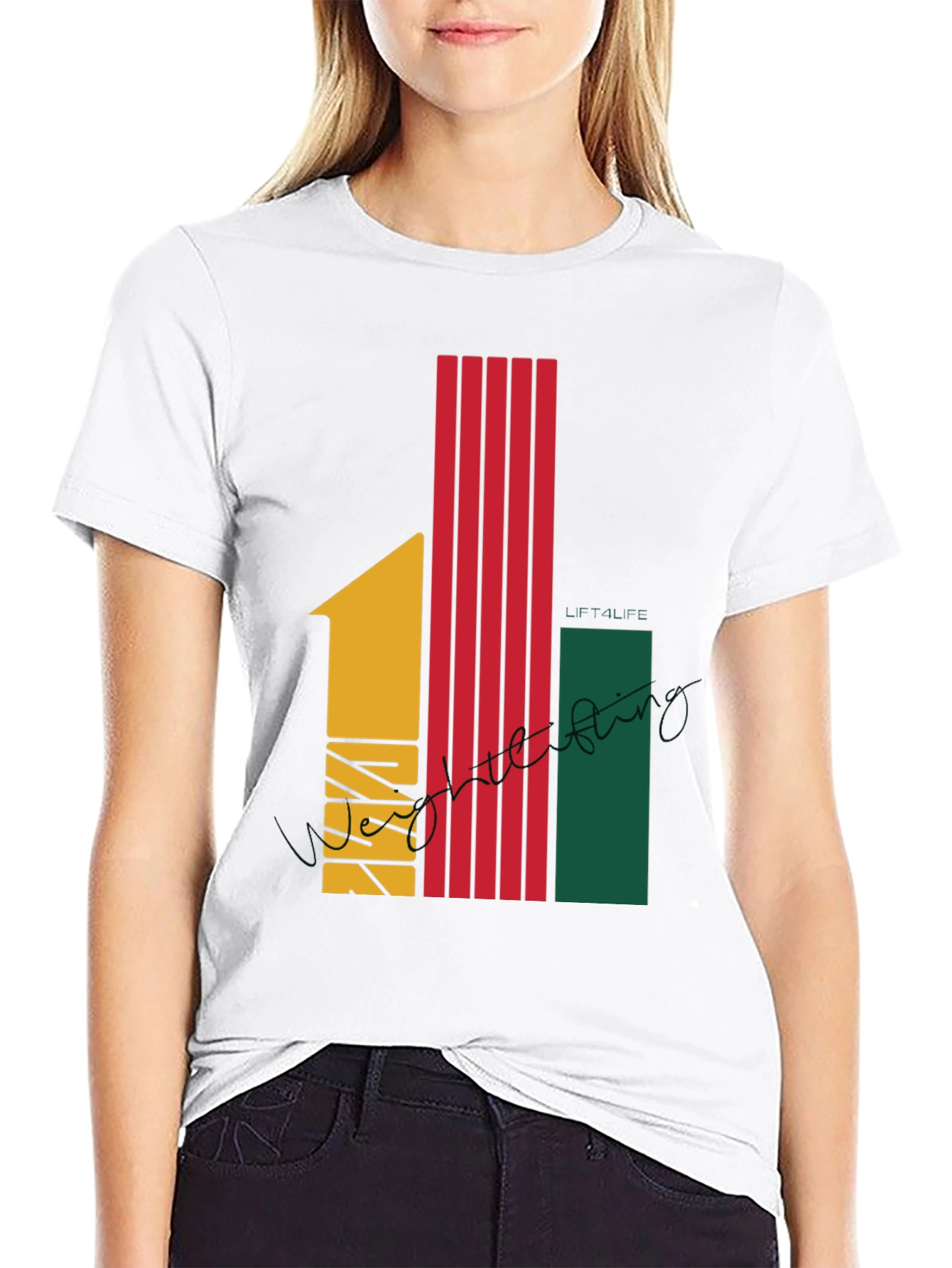 Black Stylish Graphic Print Tee - Lift4life view 9