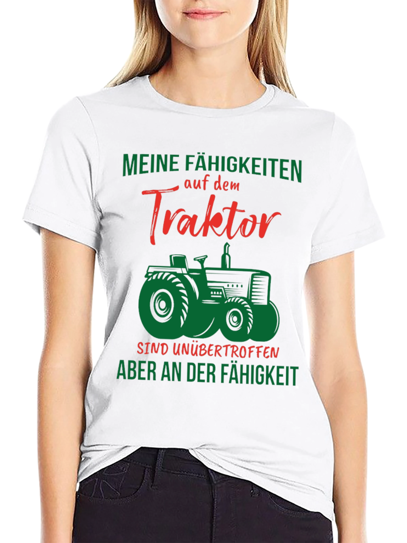 Black Tractor Skills Tee - Funny Farmer Gift view 9