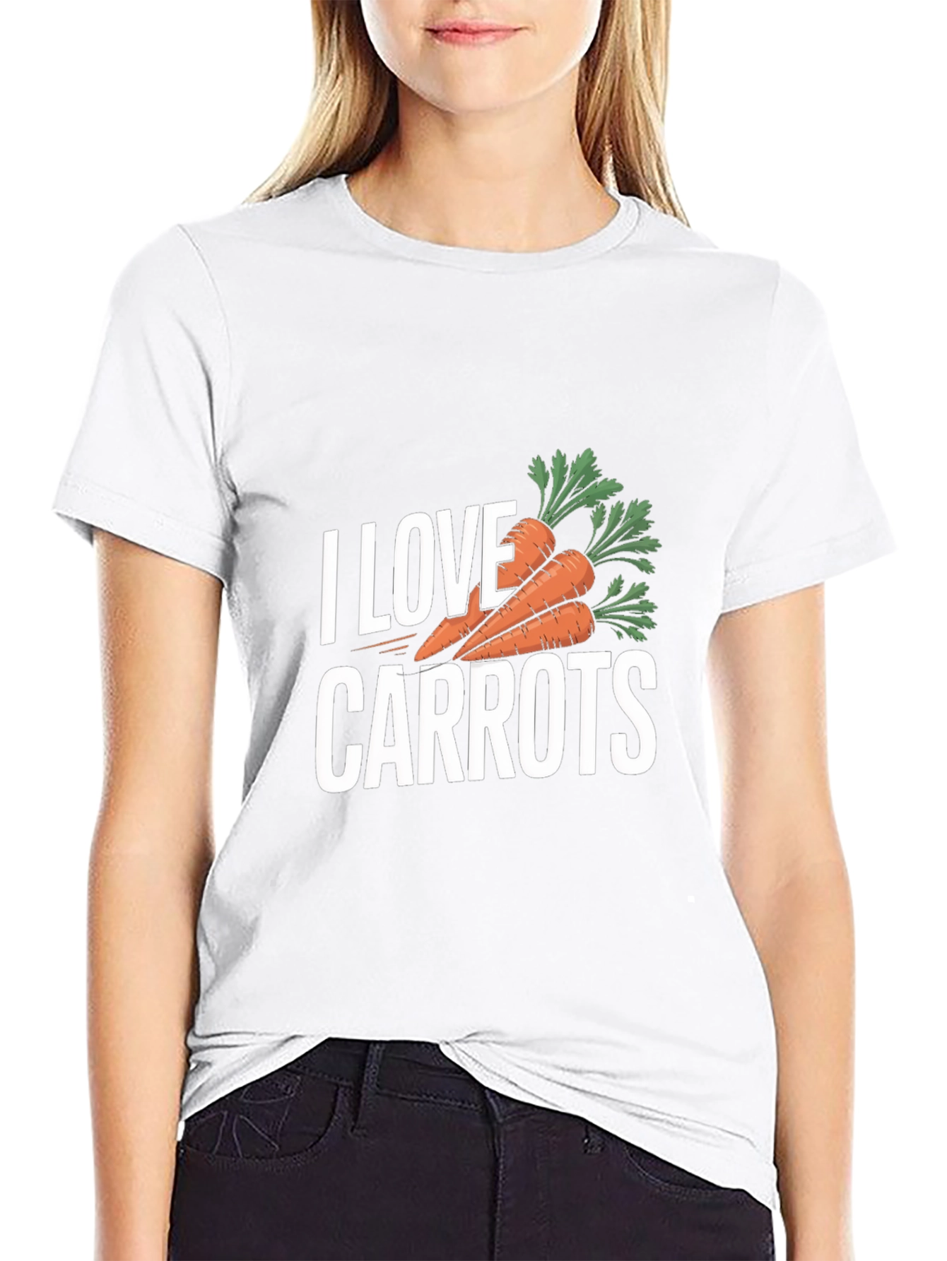 Black I Love Carrots T-Shirt - Black Carrot Lover Tee view 9