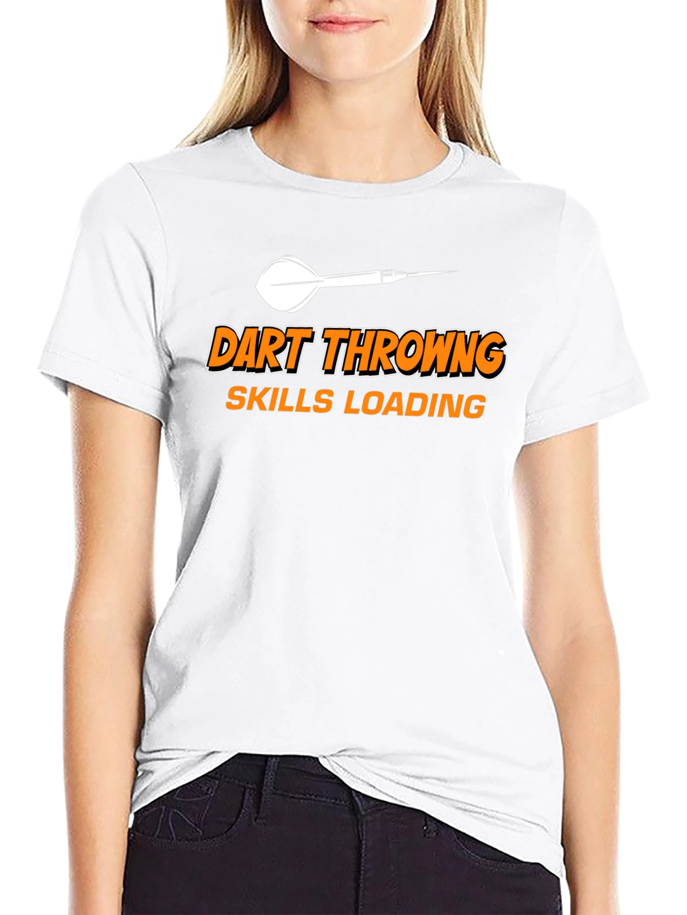 Black Dart Throwing Skills Loading Funny T-Shirt view 9