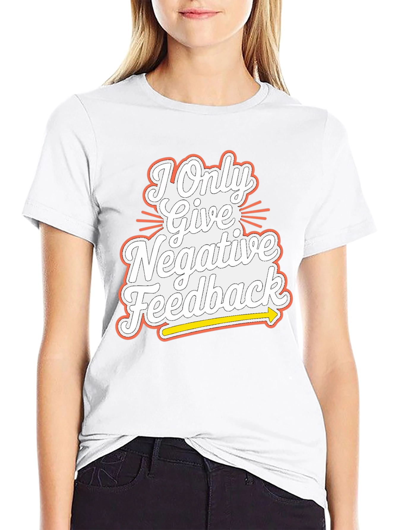 Black Negative Feedback Graphic Tee - Mens Funny T-Shirt view 9