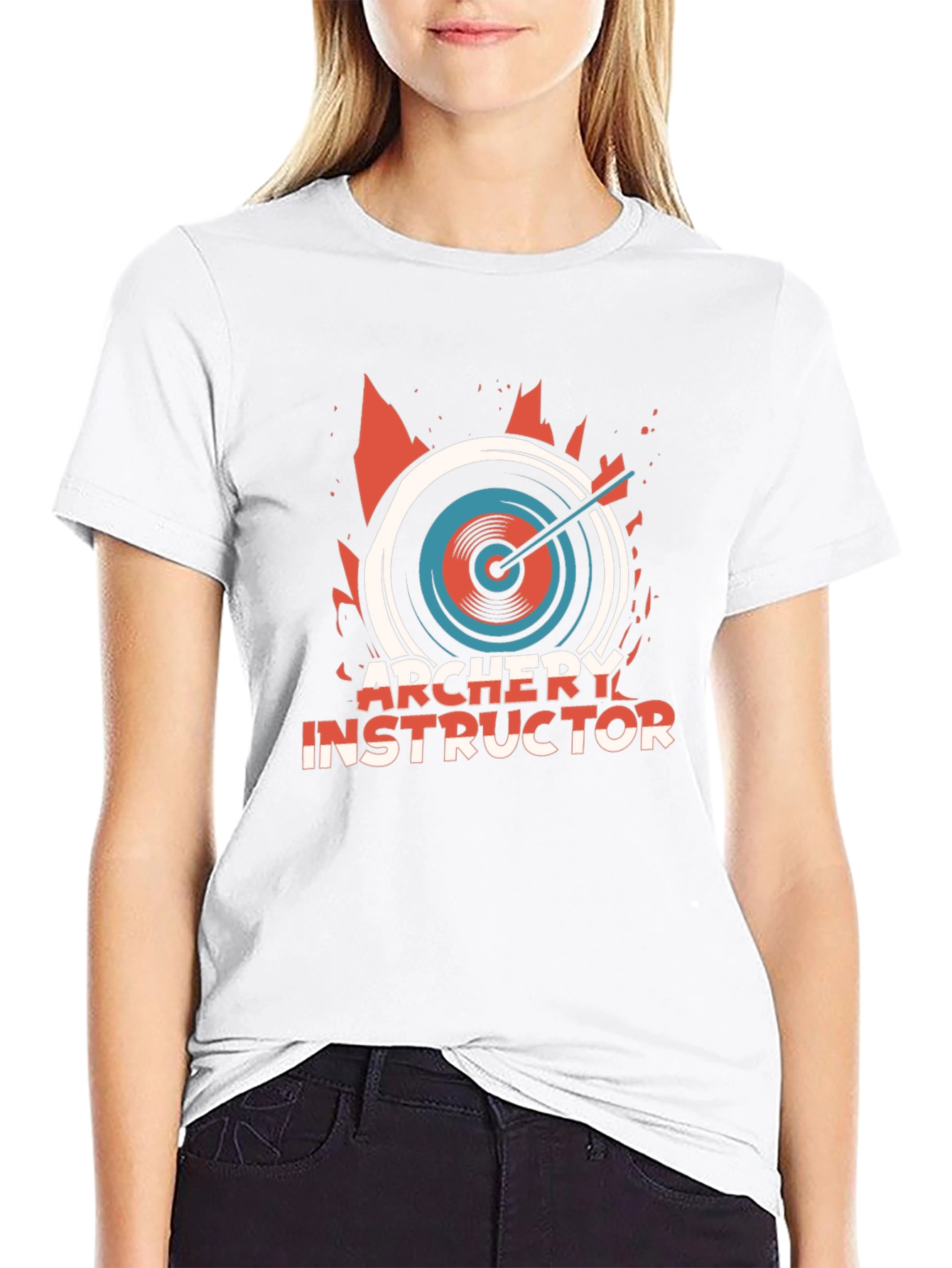 Black Archery Instructor Graphic Tee - Unique Design view 9