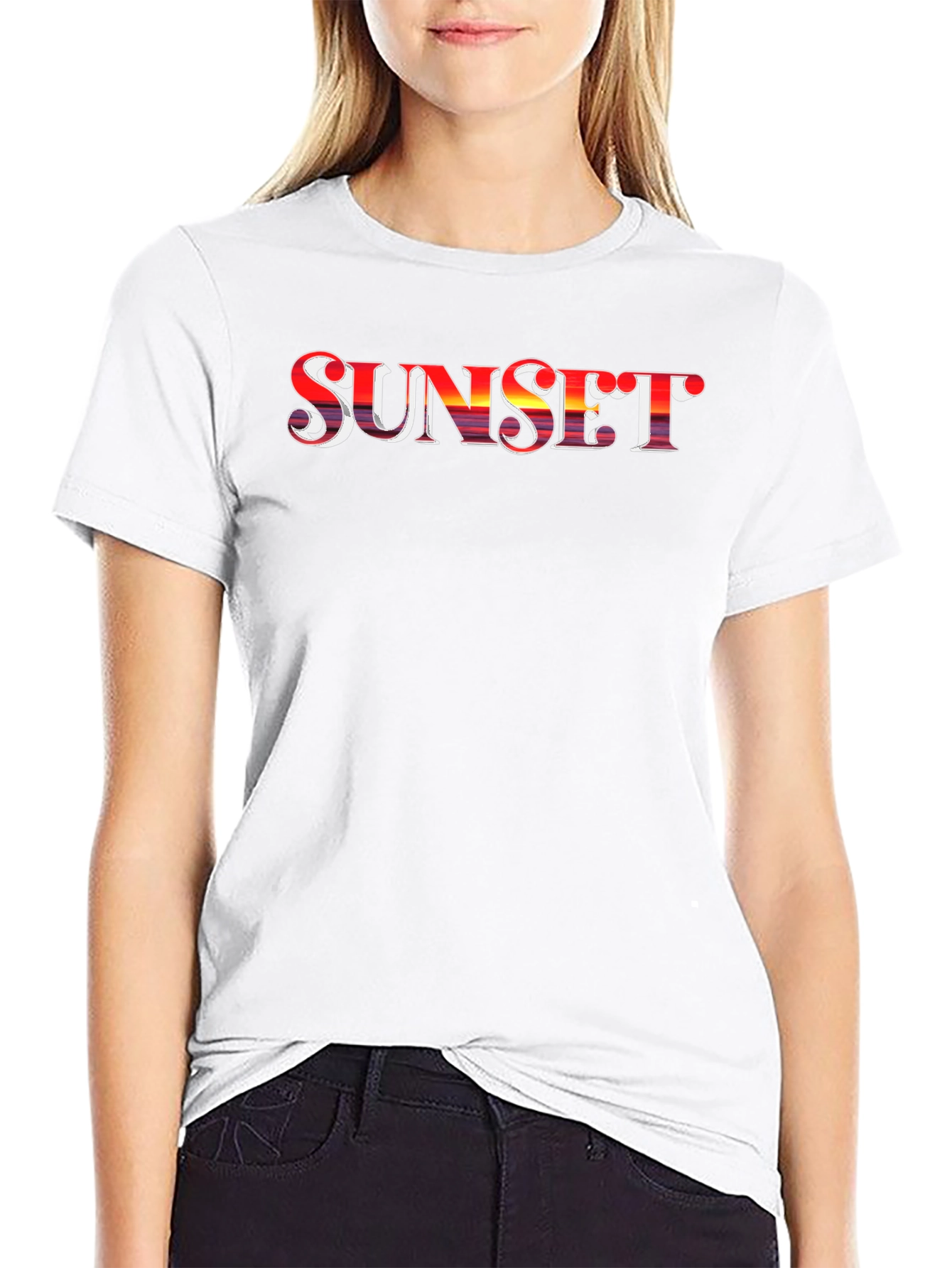 Black Sunset Graphic Tee - Retro Style view 9