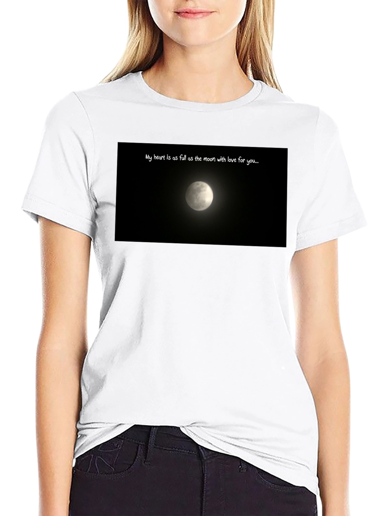 Black Moonlight Love Tee - Heart Full of Moon view 9