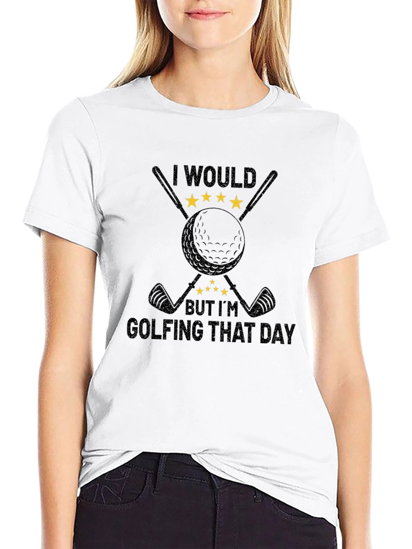 Black Golfing Day Tee: I Would But I'm Golfing T-Shirt view 9