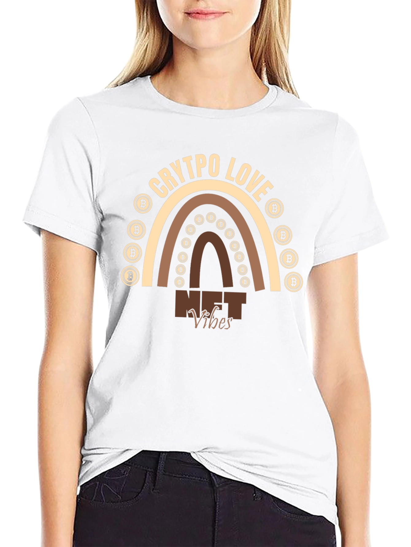 Black Crypto Love NFT Vibes T-Shirt view 9