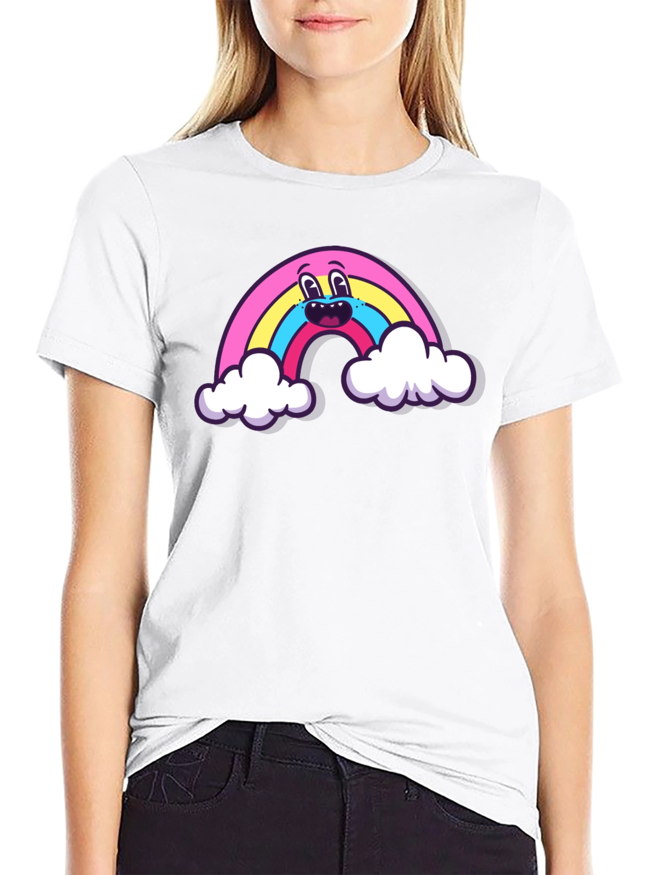 Black Rainbow Graphic T-Shirt view 9