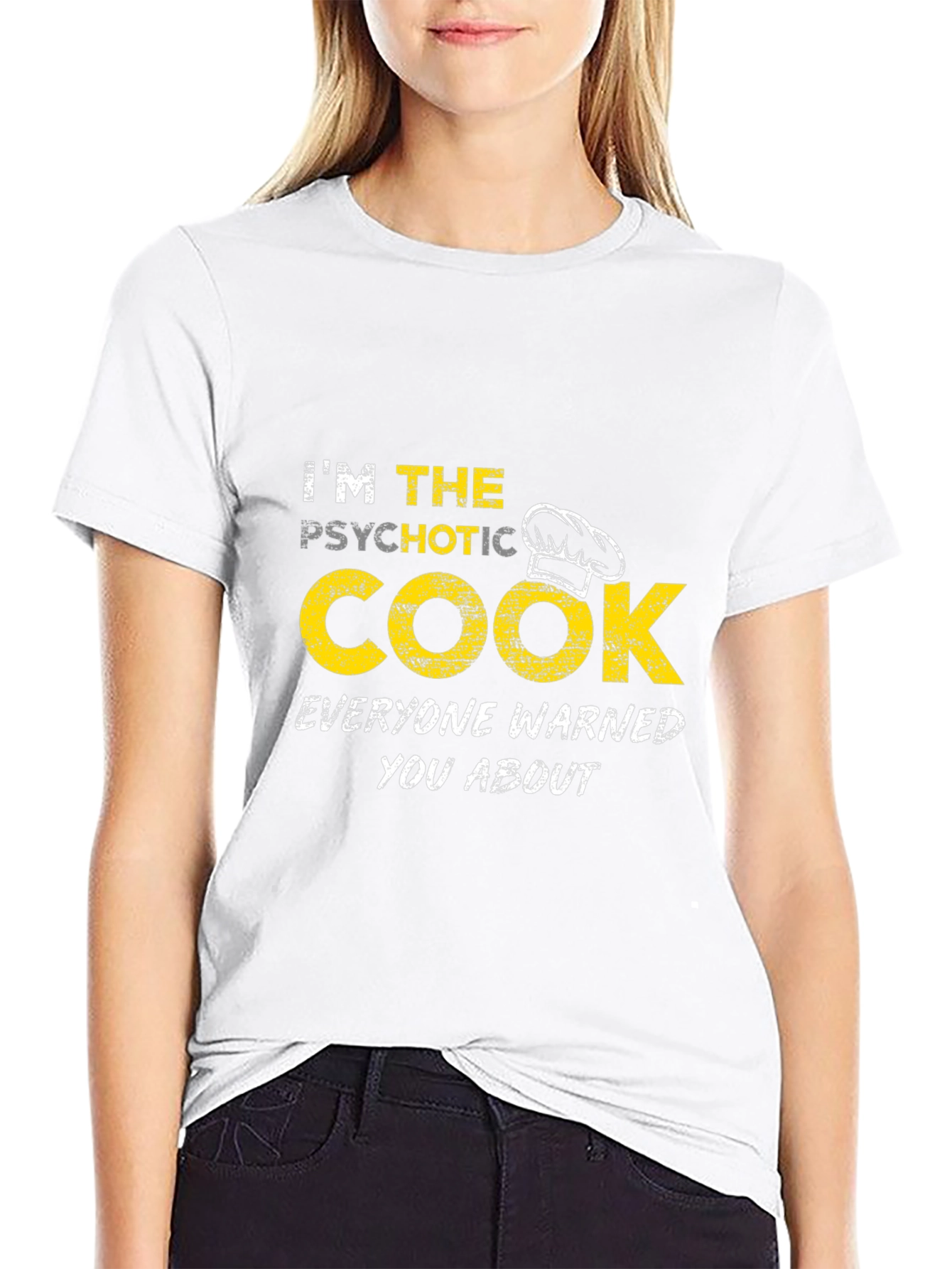 Black Psychotic Cook Novelty T-Shirt, Funny Chef Gift view 9