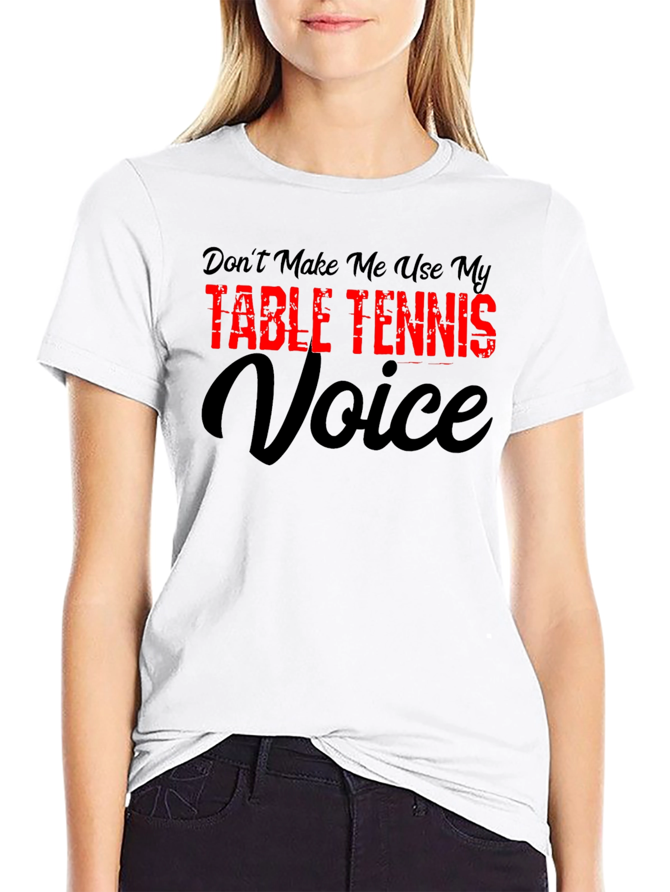 Black Table Tennis Voice T-Shirt view 9