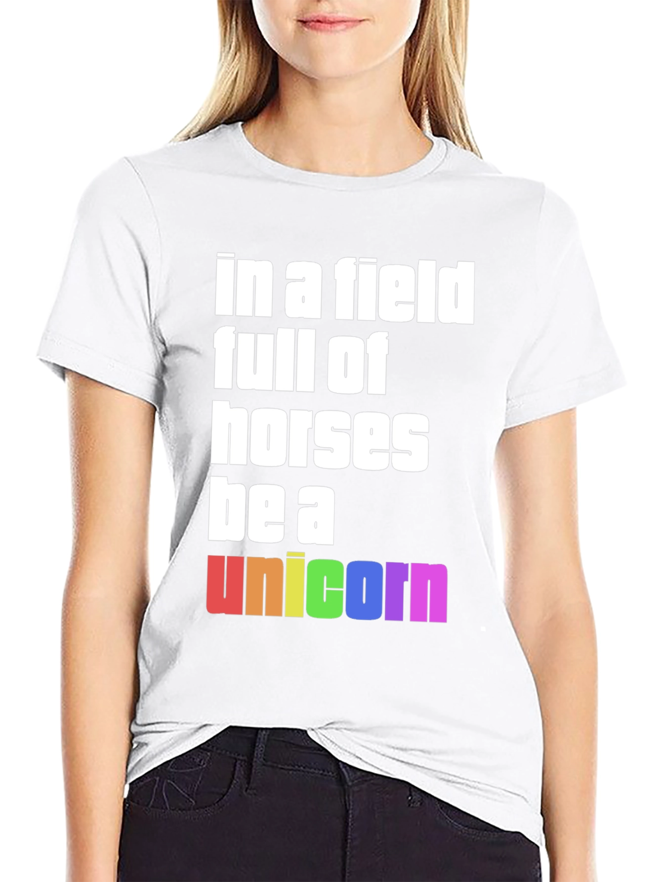 Black Unicorn Tee - Be Unique Rainbow Pride T-Shirt view 9