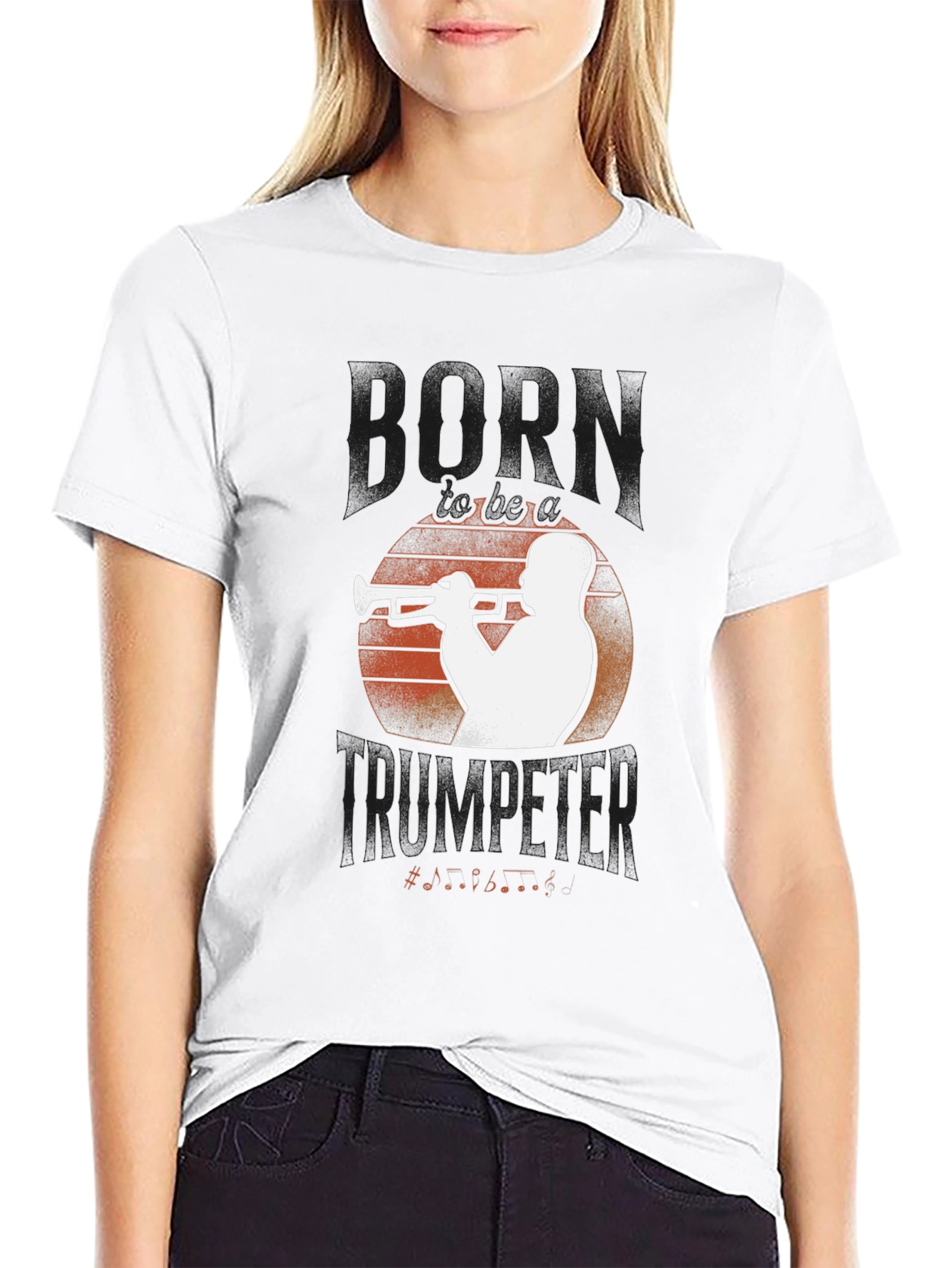 Black Horn Trumpeter Graphic Tee - Black view 9