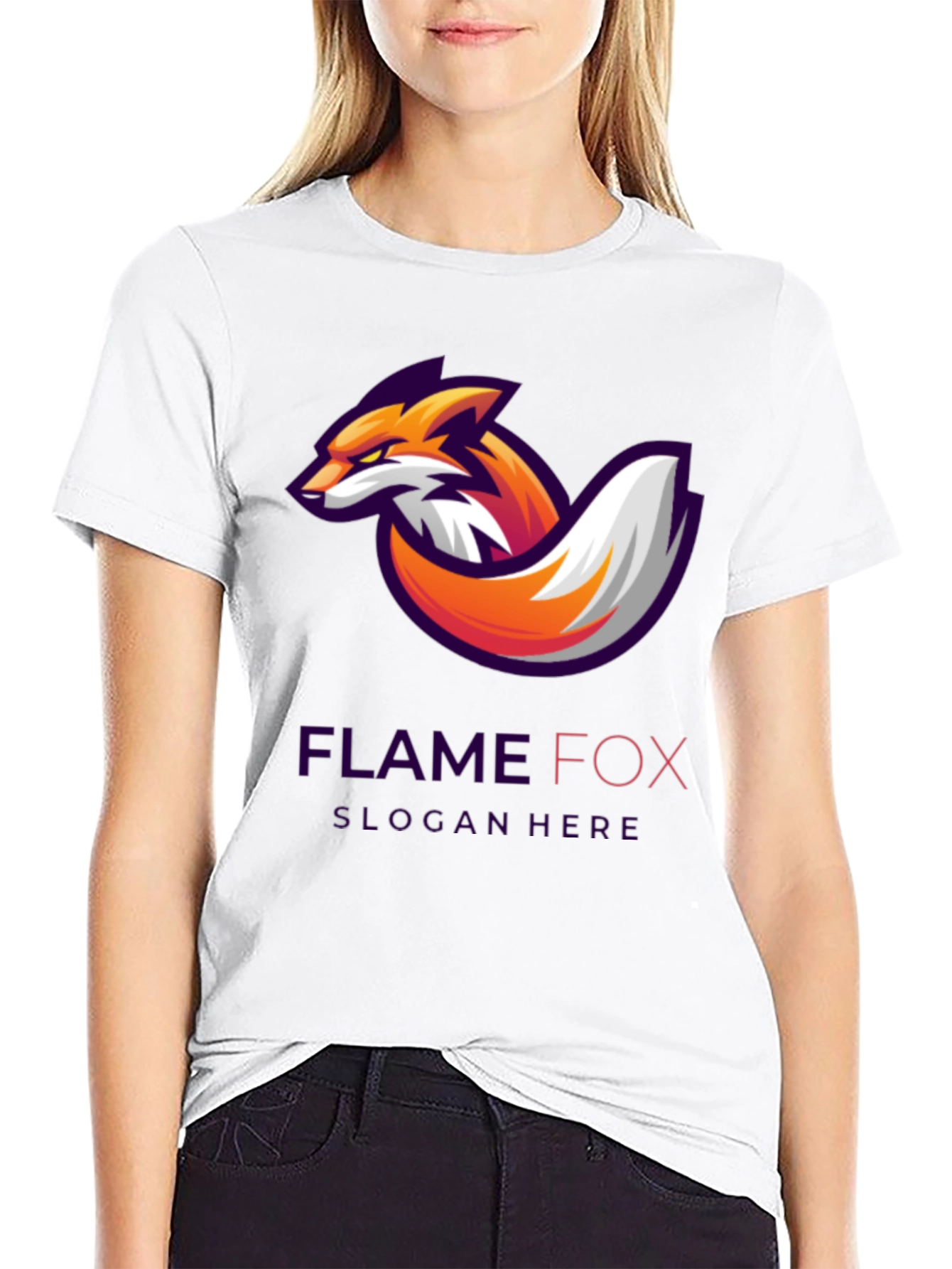Black Flame Fox Graphic Tee - Cool Design, Soft Cotton Shirt view 9