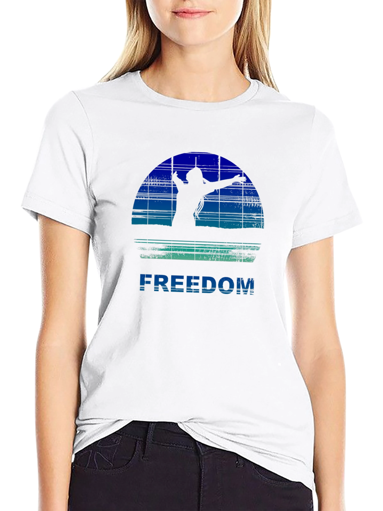 Black Freedom Graphic Tee - Vintage Style view 9