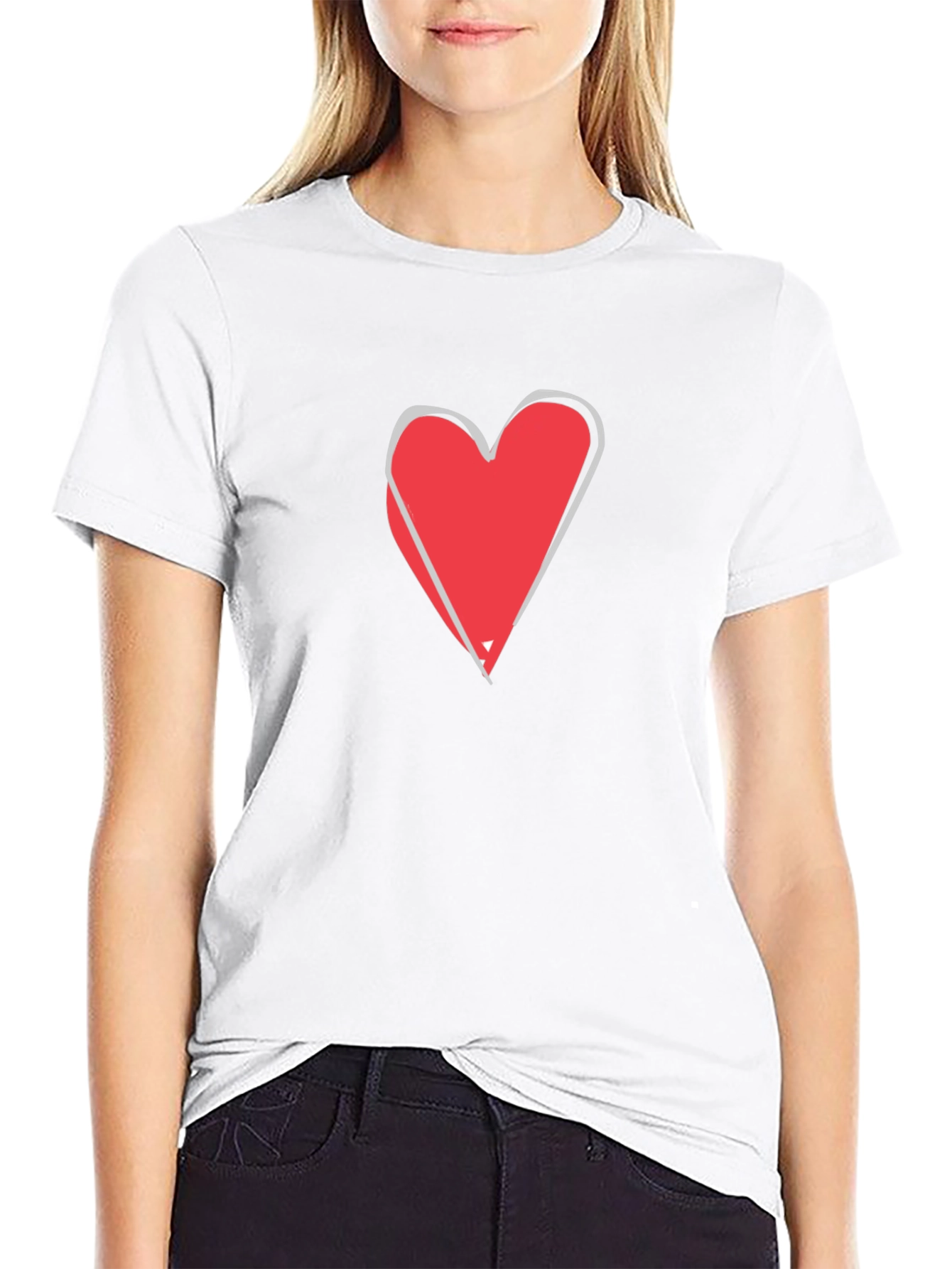 Black Heart Graphic Tee - Stylish Black Cotton T-Shirt view 9