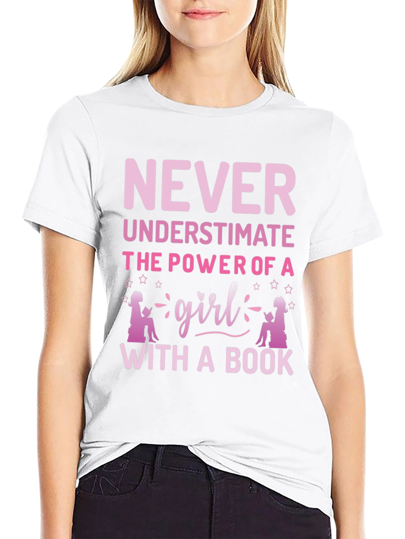 Black Never Underestimate Girl Book T-Shirt view 9