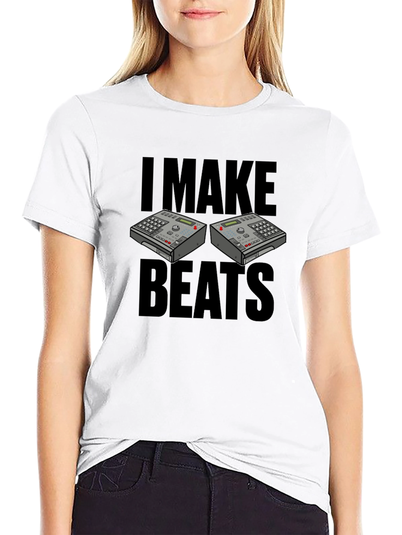 Black I Make Beats T-Shirt - Music Producer Tee view 9