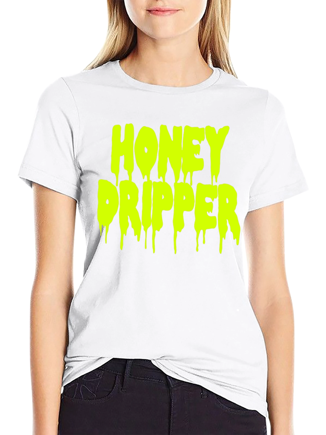 Black Honey Dripper Graphic Tee - Cool Streetwear Shirt view 9