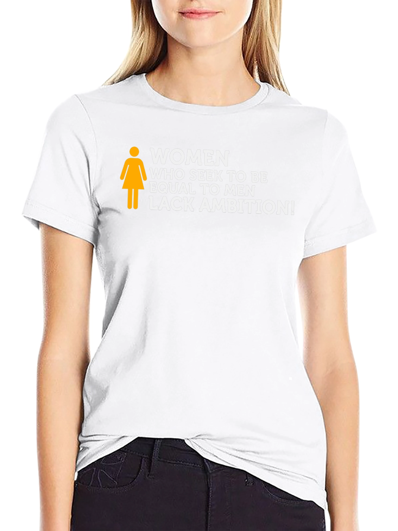 Black Humorous Women's Equality T-Shirt view 9