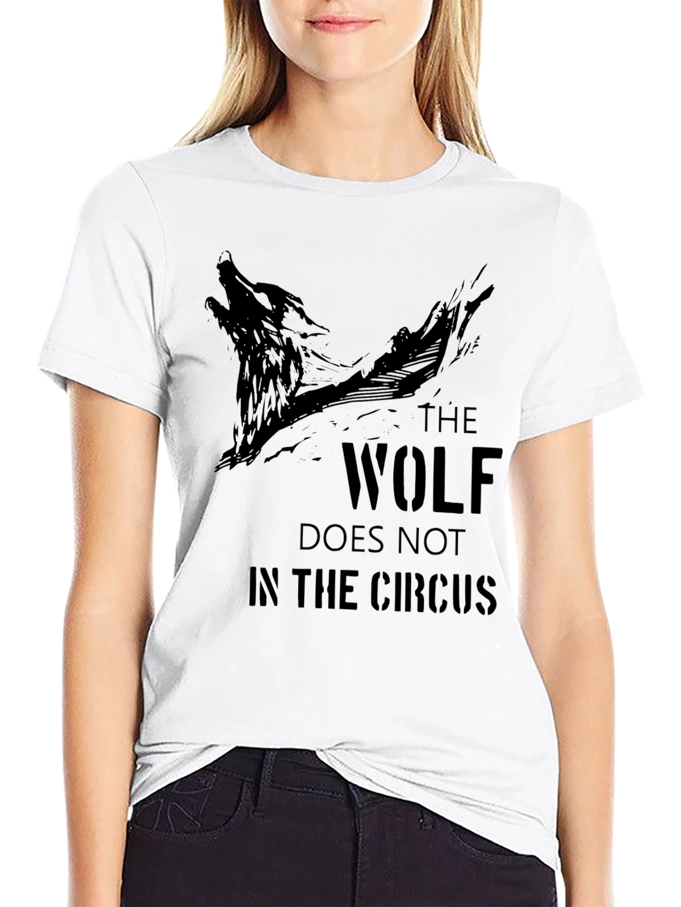 Black The Wolf T-Shirt - "Does Not Belong In The Circus" - Black view 9