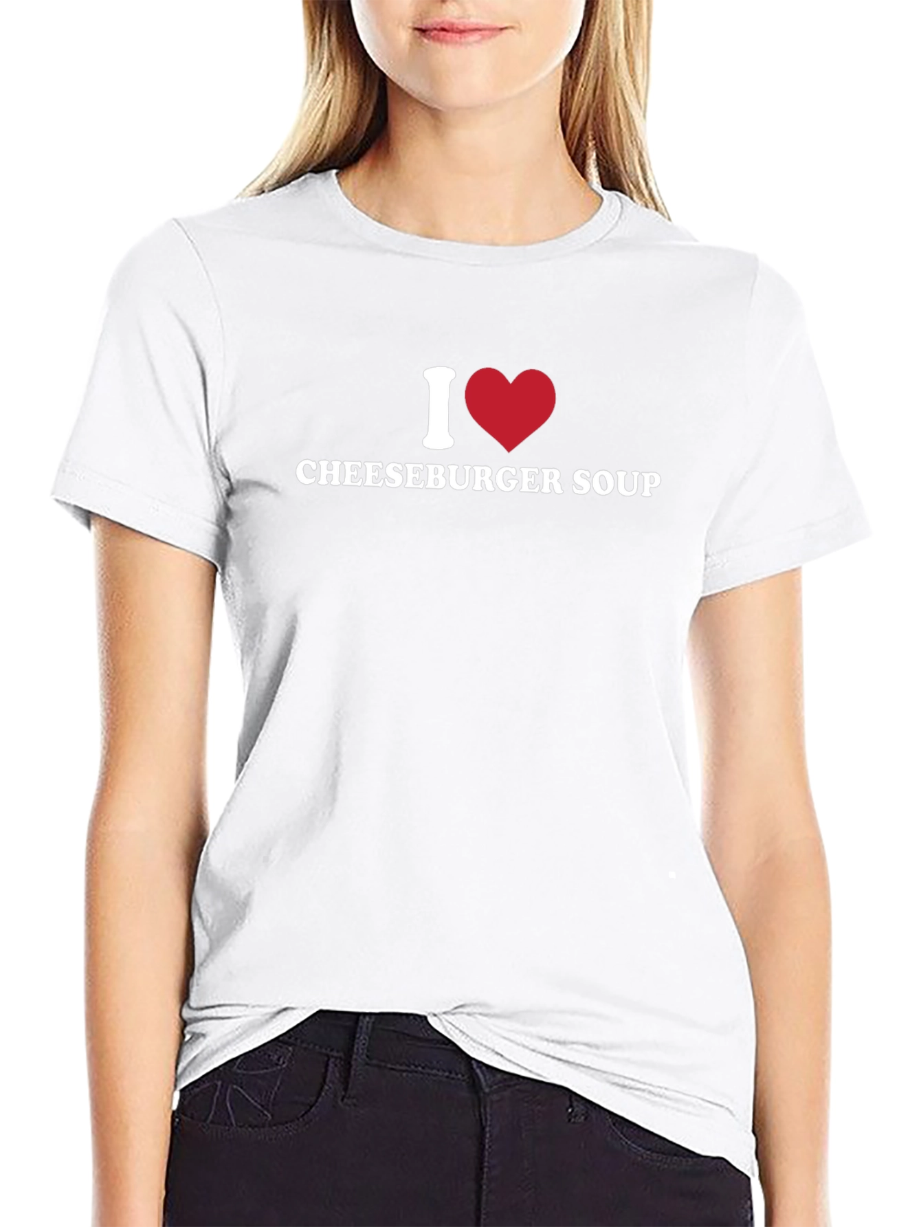 I Heart Cheeseburger Soup Black T-Shirt - 9