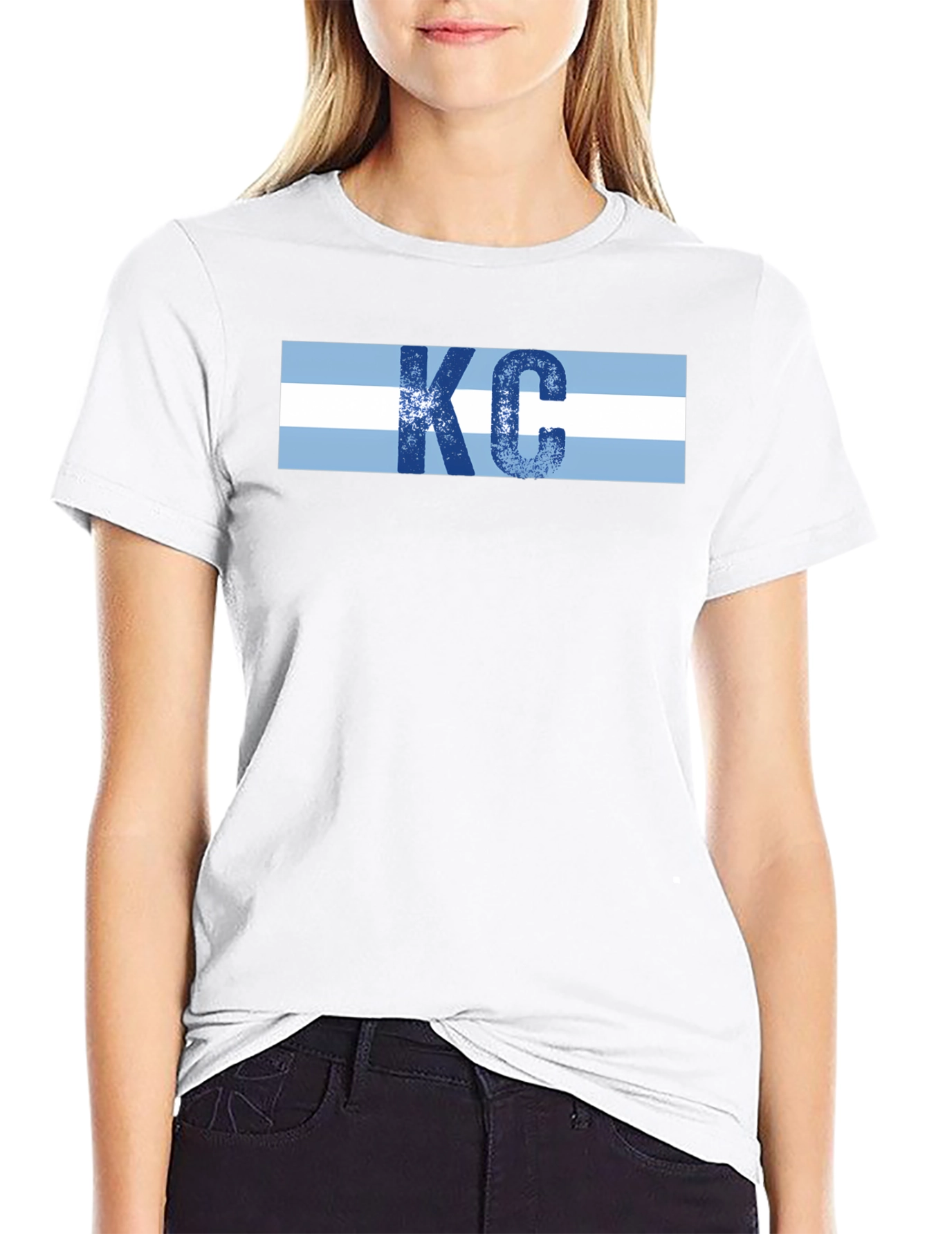 Black KC Stripes Graphic T-Shirt view 9