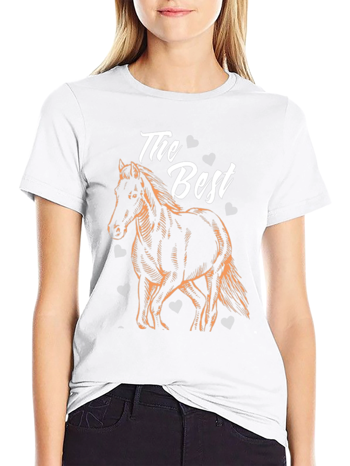 Black The Best Horse Graphic T-Shirt view 9