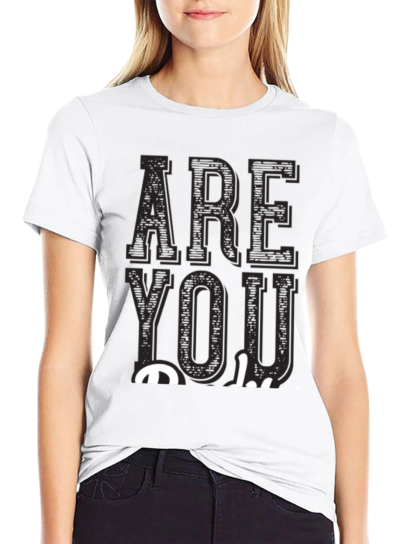 Black Are You Okay? Graphic Tee - Black Casual T-Shirt view 9