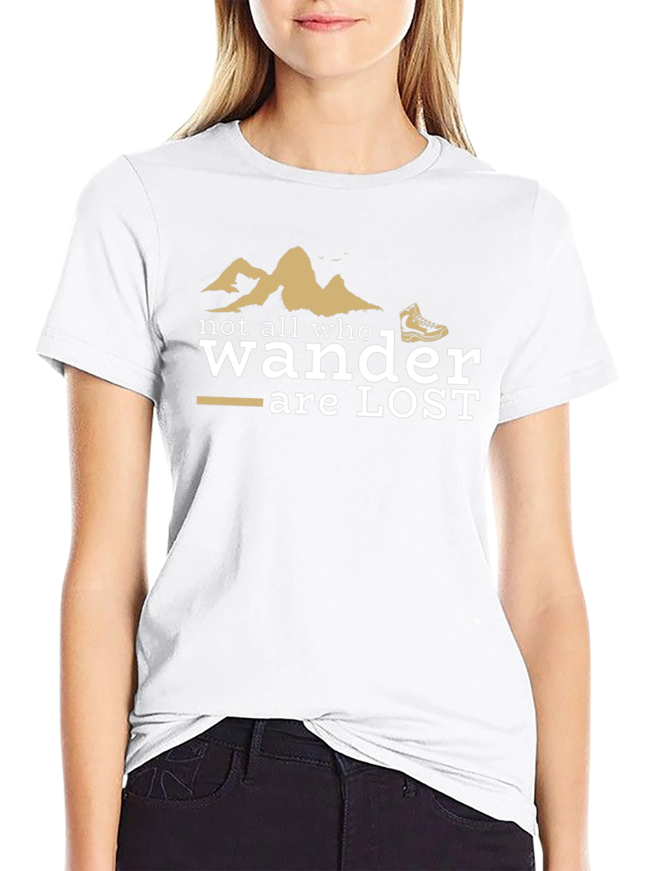 Black Wanderer T-Shirt - Not All Who Wander Are Lost view 9