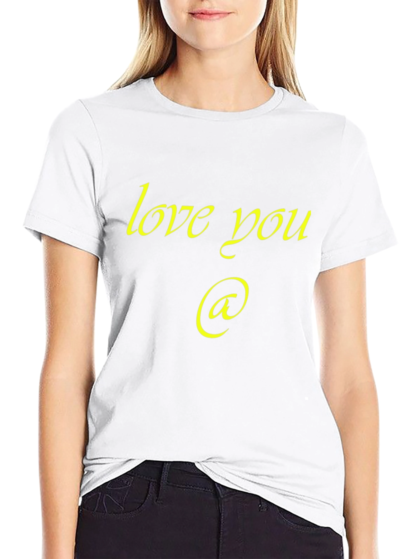 Black Love You Graphic Black T-Shirt view 9