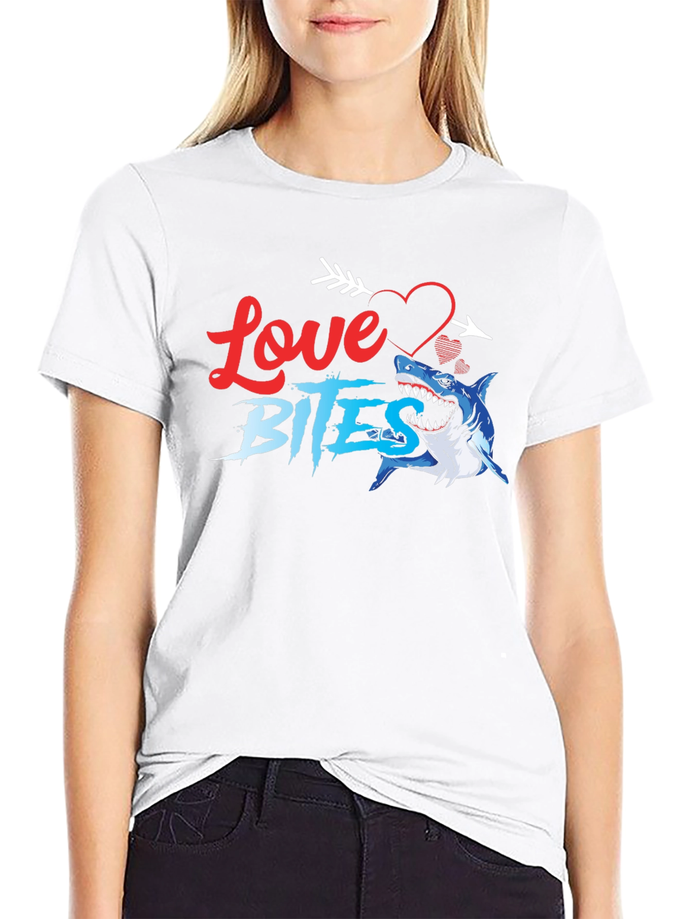 Black Love Bites Shark T-Shirt view 9
