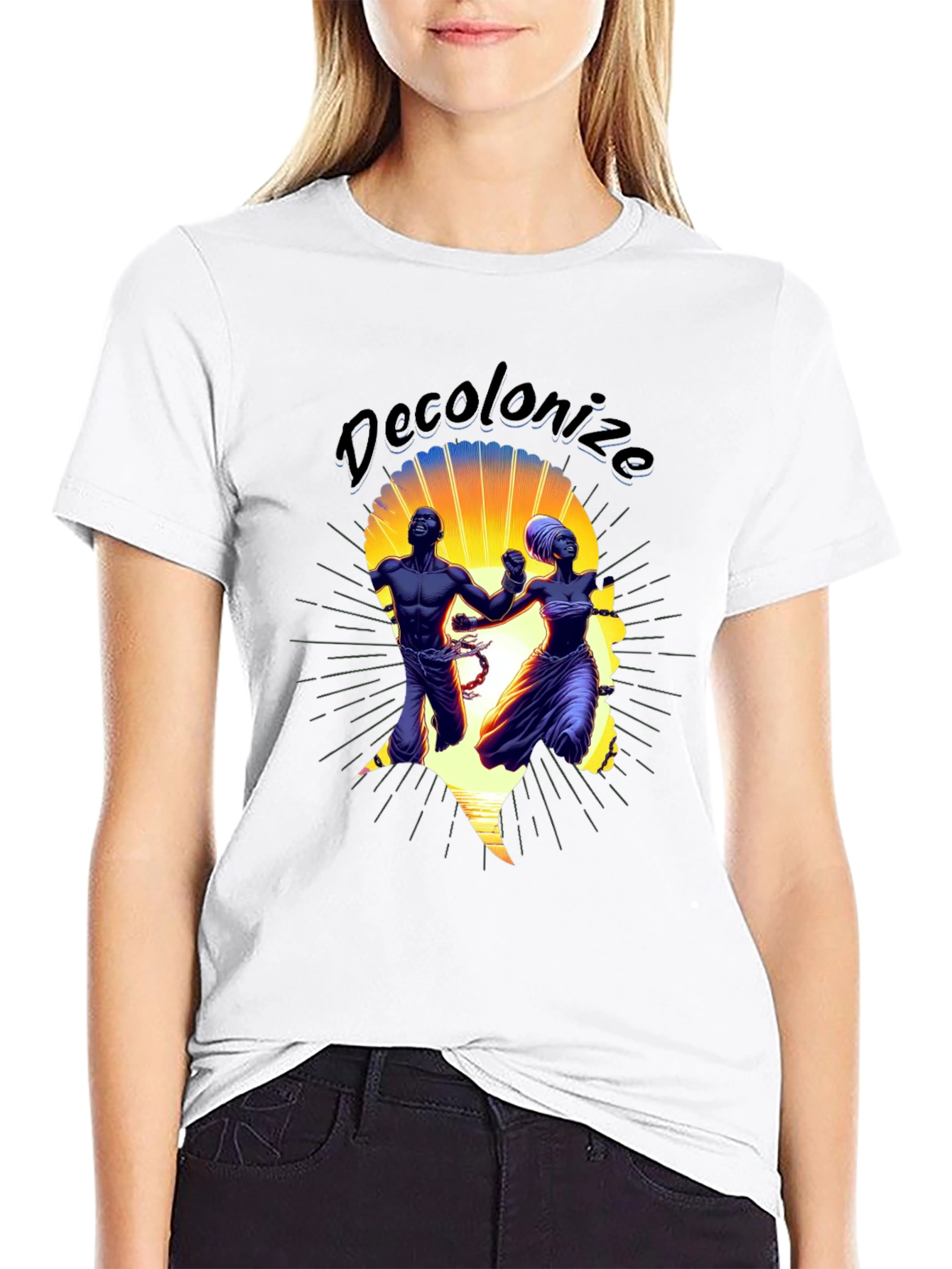 Black Decolonize Graphic T-Shirt - Black view 9