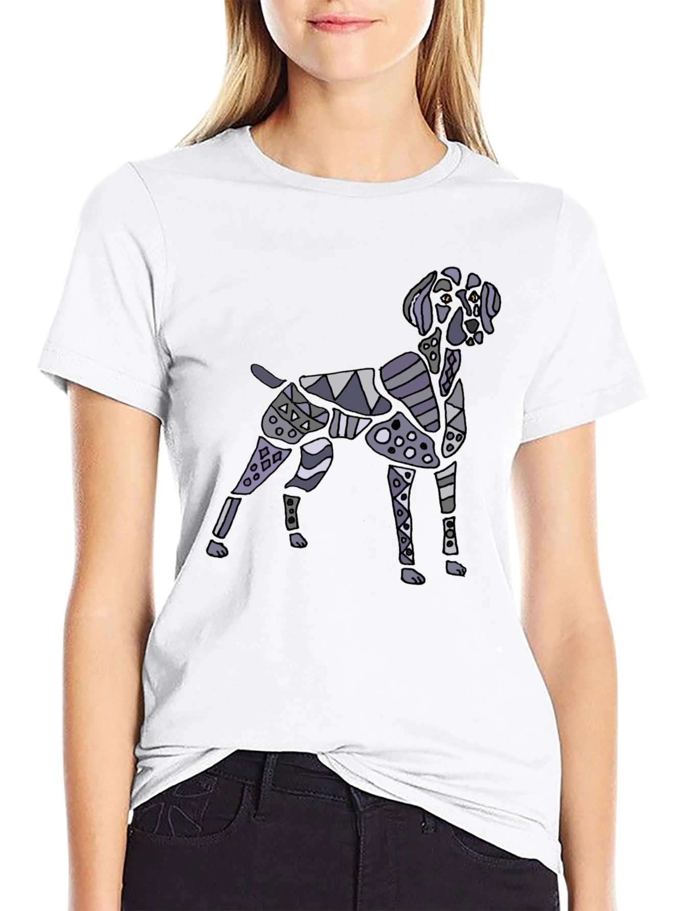 Black Dog Graphic Print Black T-Shirt view 9
