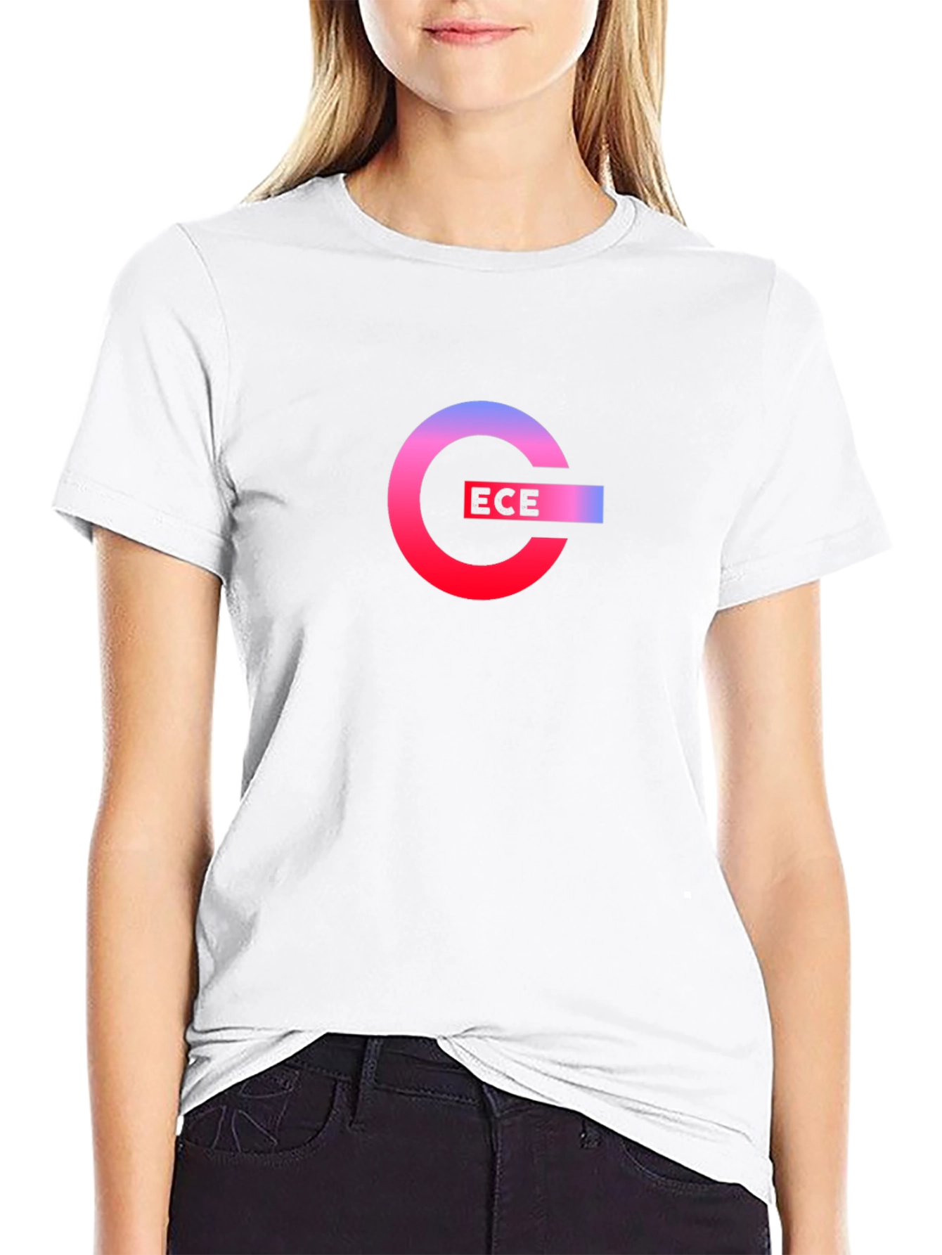Black ECE Logo Graphic Black Tee view 9