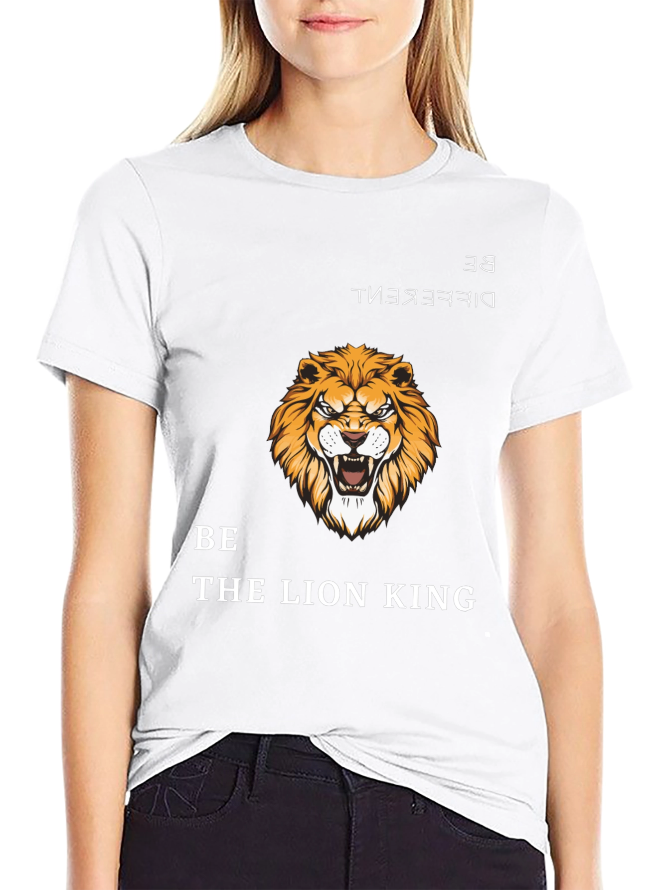 Black Lion King Graphic Tee - Be Different T-Shirt view 9