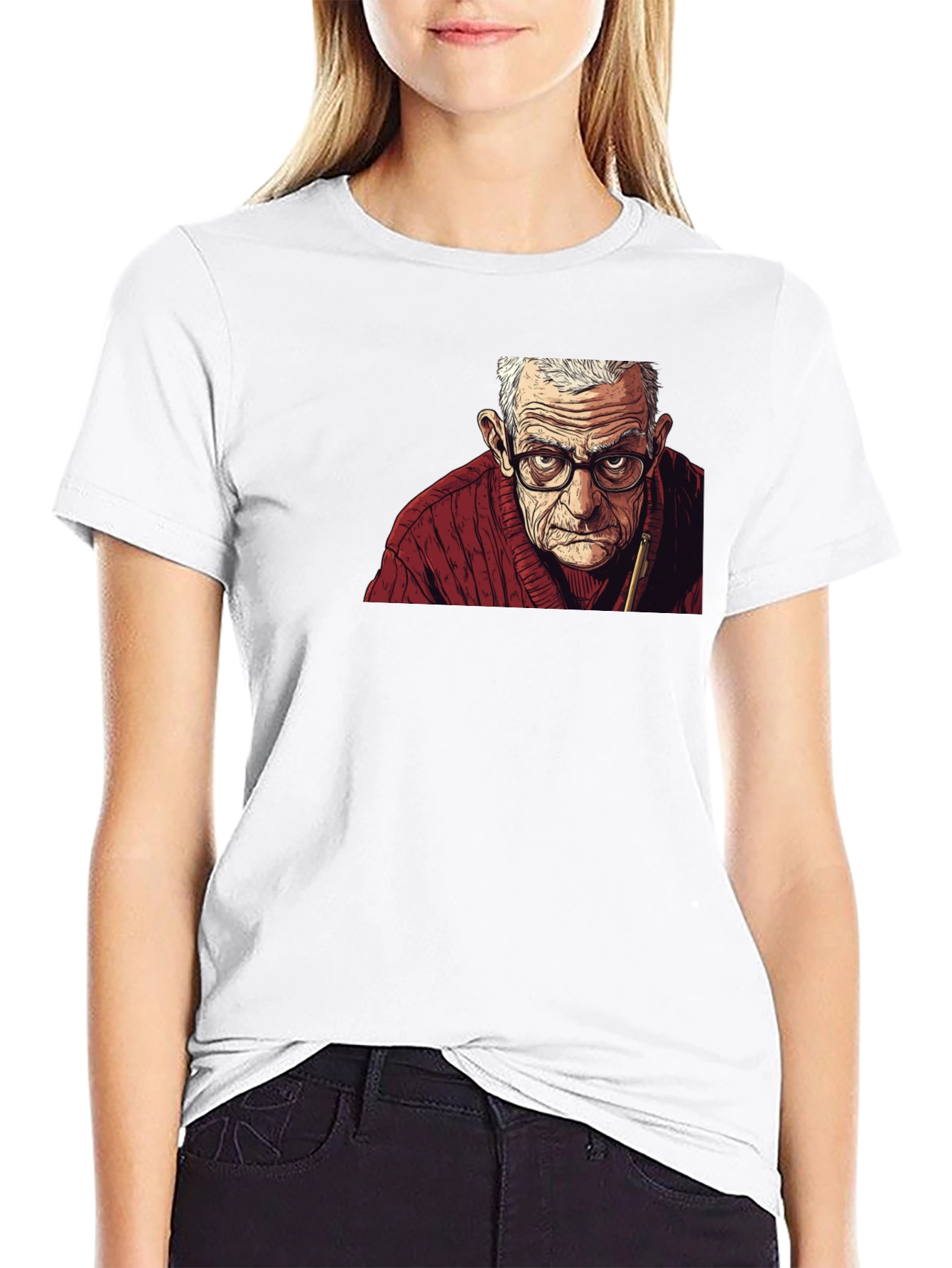 Black Grumpy Old Man Graphic Tee view 9