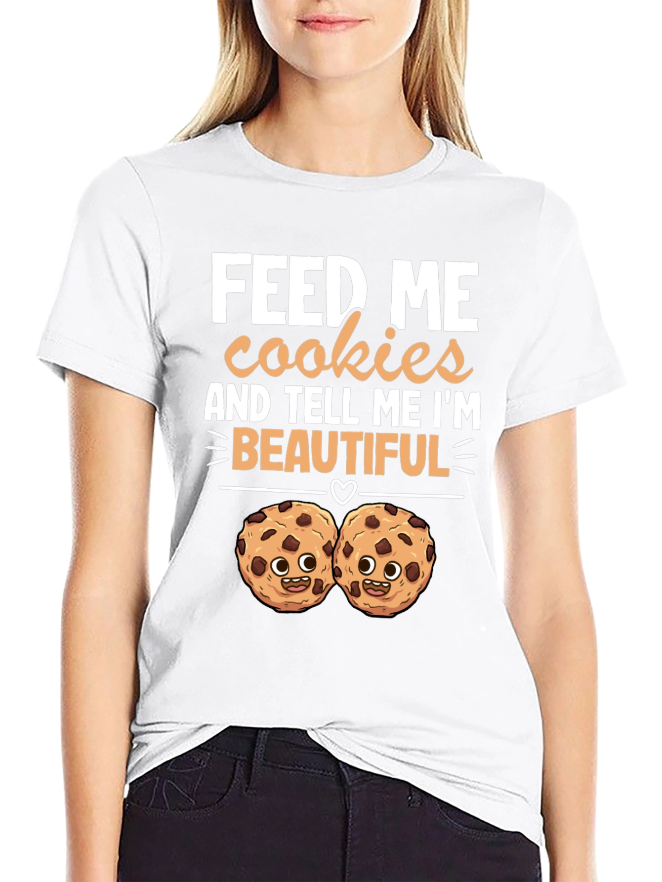 Black Feed Me Cookies T-Shirt view 9