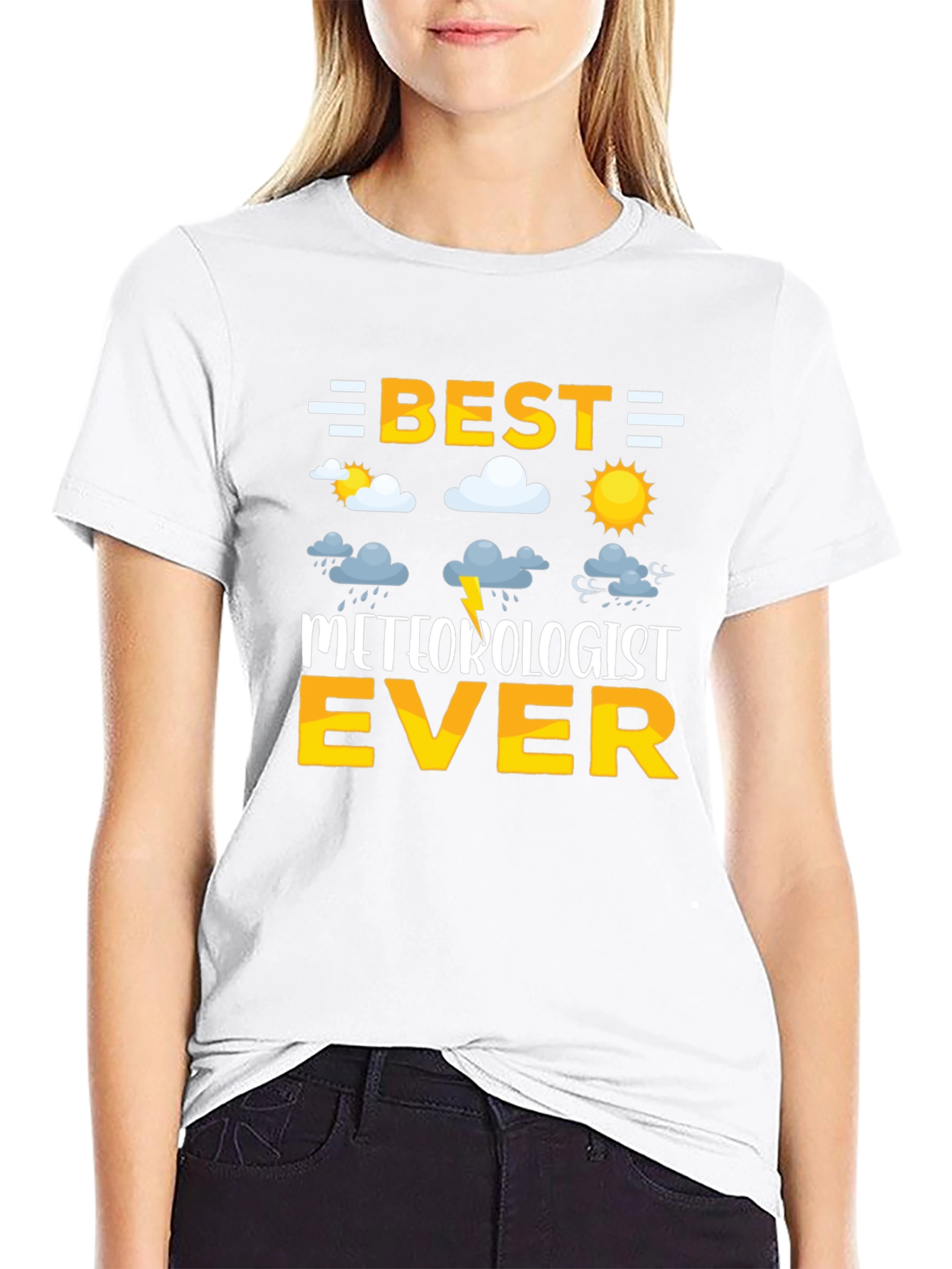 Black Best Meteorologist Ever T-Shirt - Weather Enthusiast Gift view 9