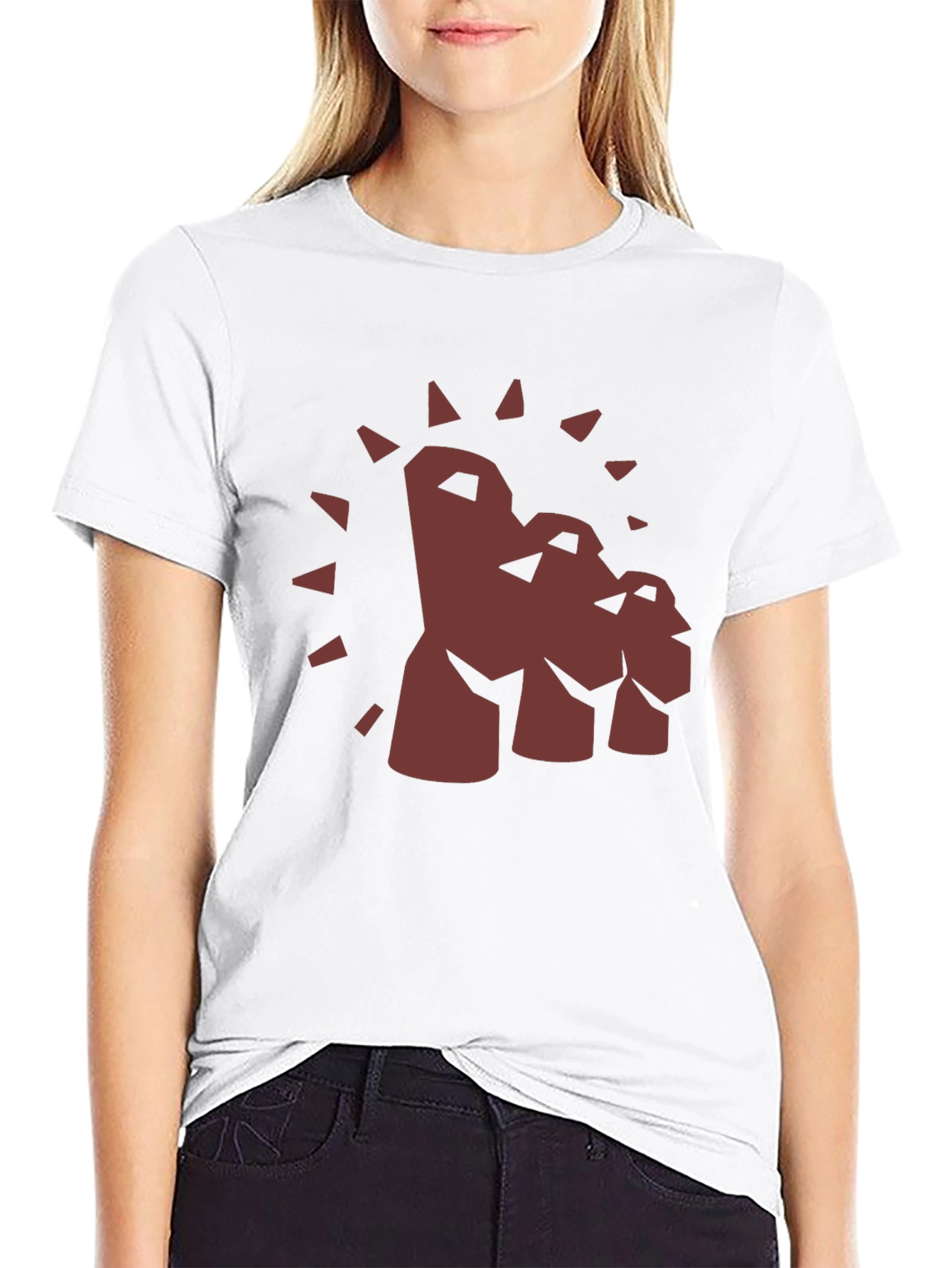 Black Moai Head Graphic Tee - Unique Design view 9