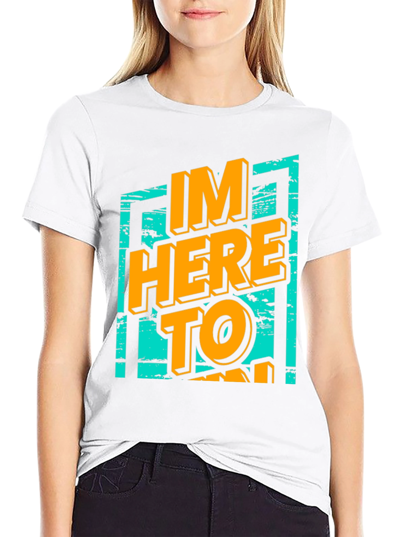 Black I'm Here to Party Graphic T-Shirt view 9