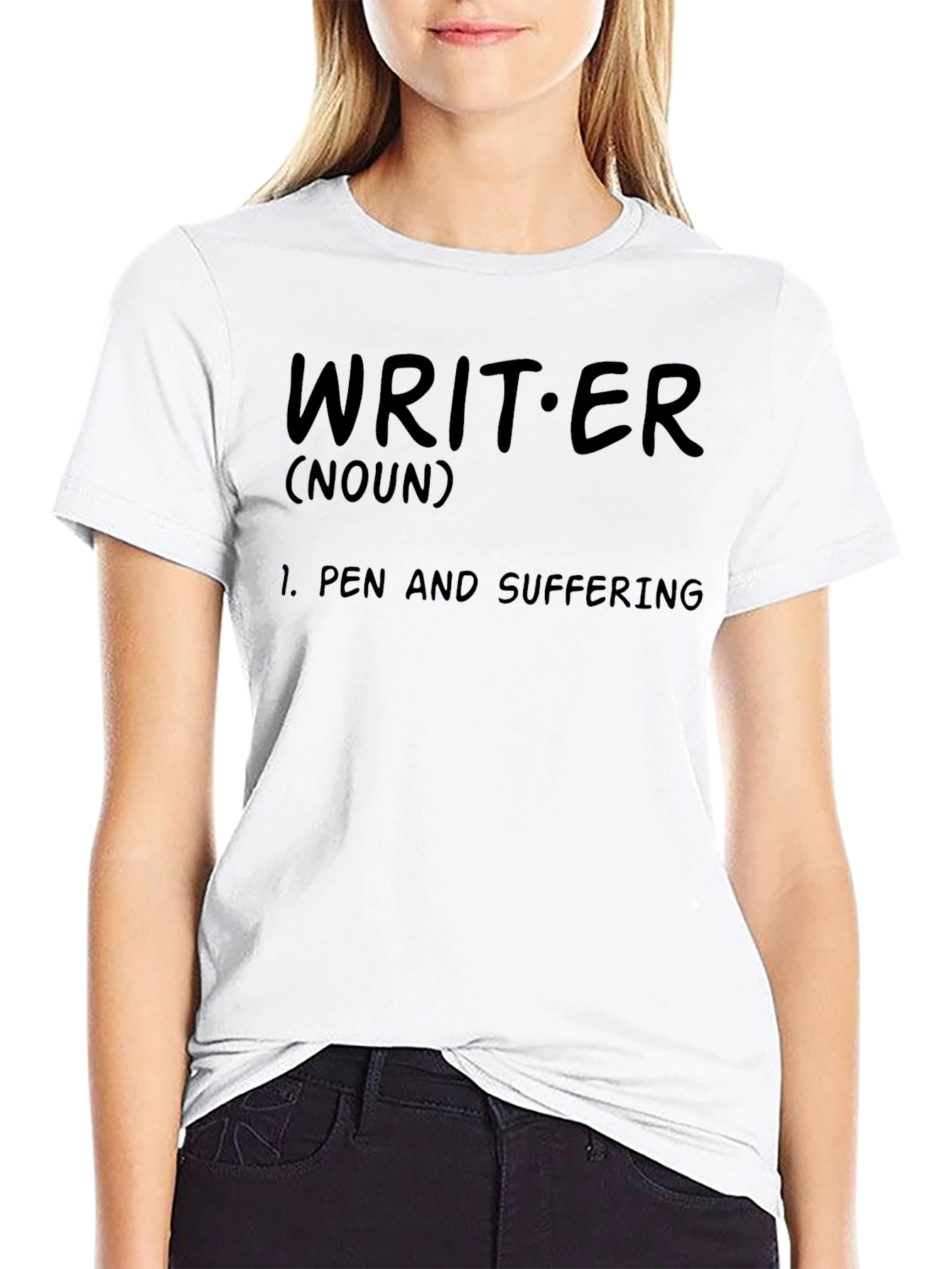 Black Writer Definition T-Shirt - Funny Novelist Tee view 9