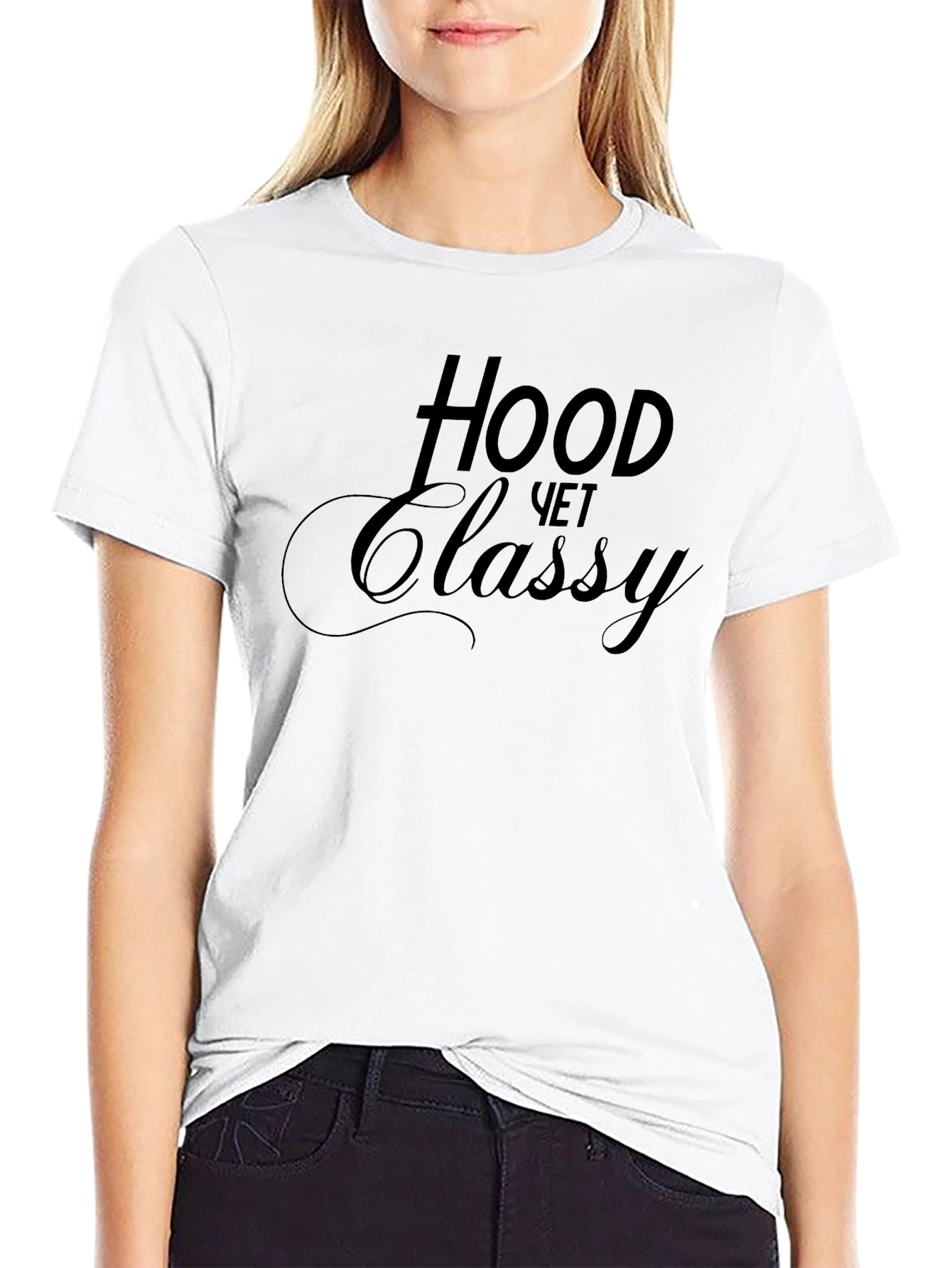Black Hood Yet Classy Black T-Shirt view 9