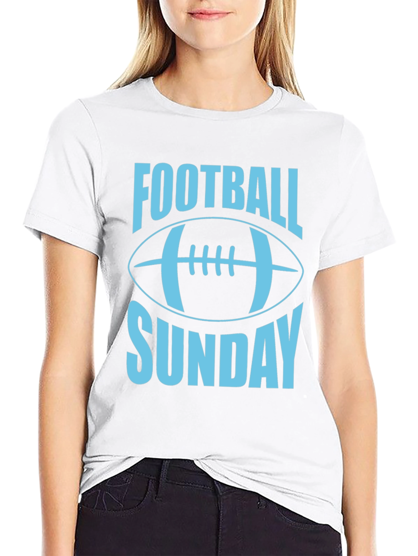 Black Football Sunday T-Shirt - Stylish Game Day Apparel view 9