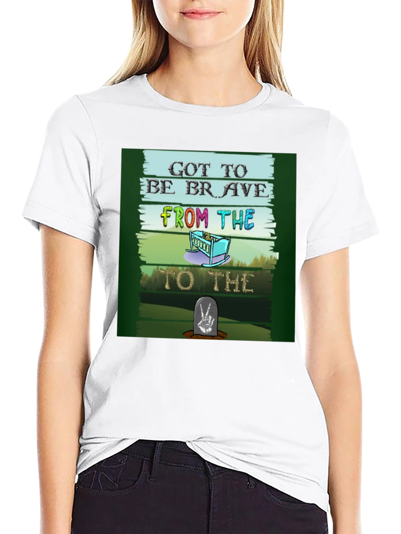 Black Got to be Brave T-Shirt view 9