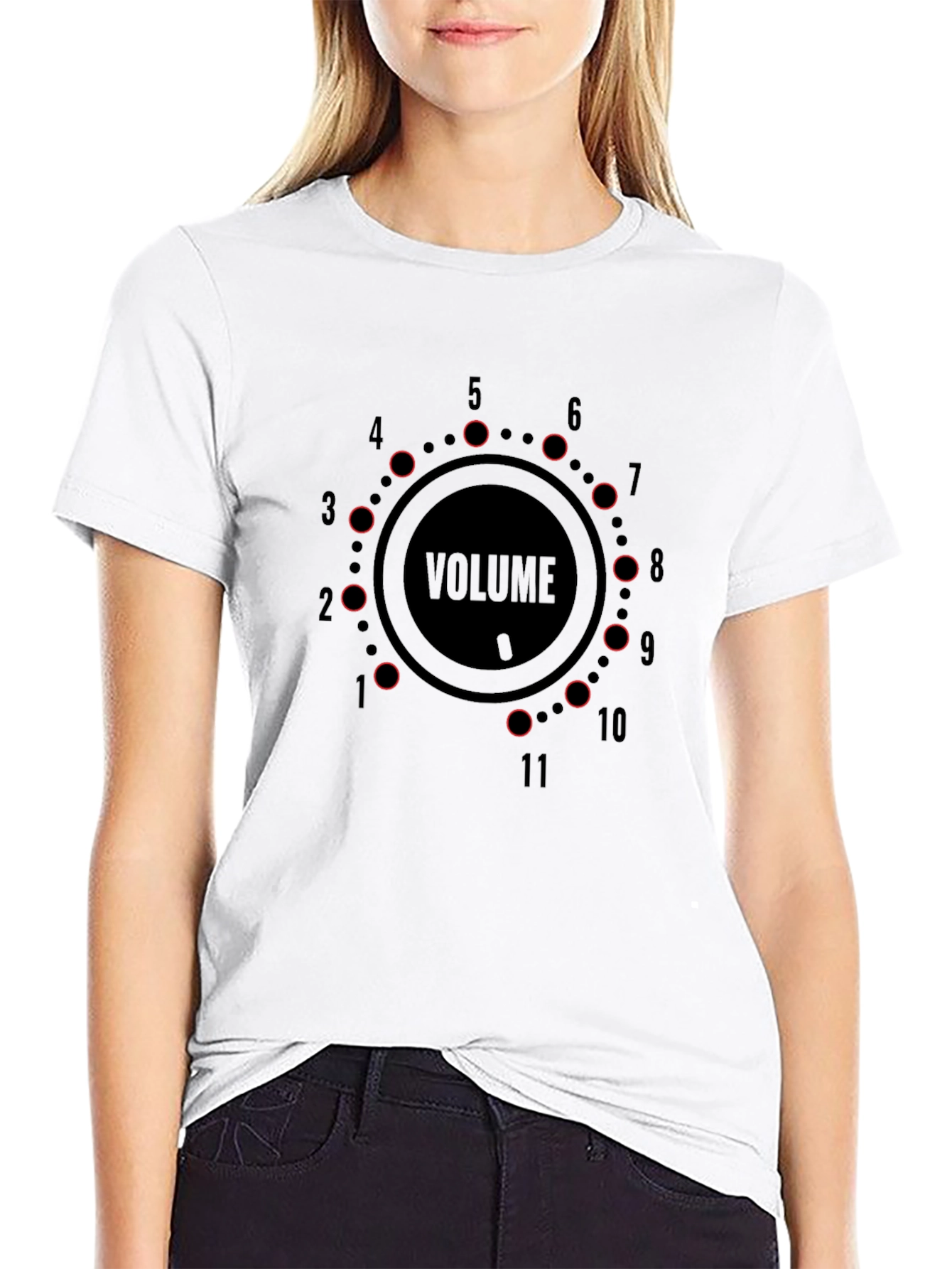 Black Volume Knob Black T-Shirt - Loud Graphic Tee view 9