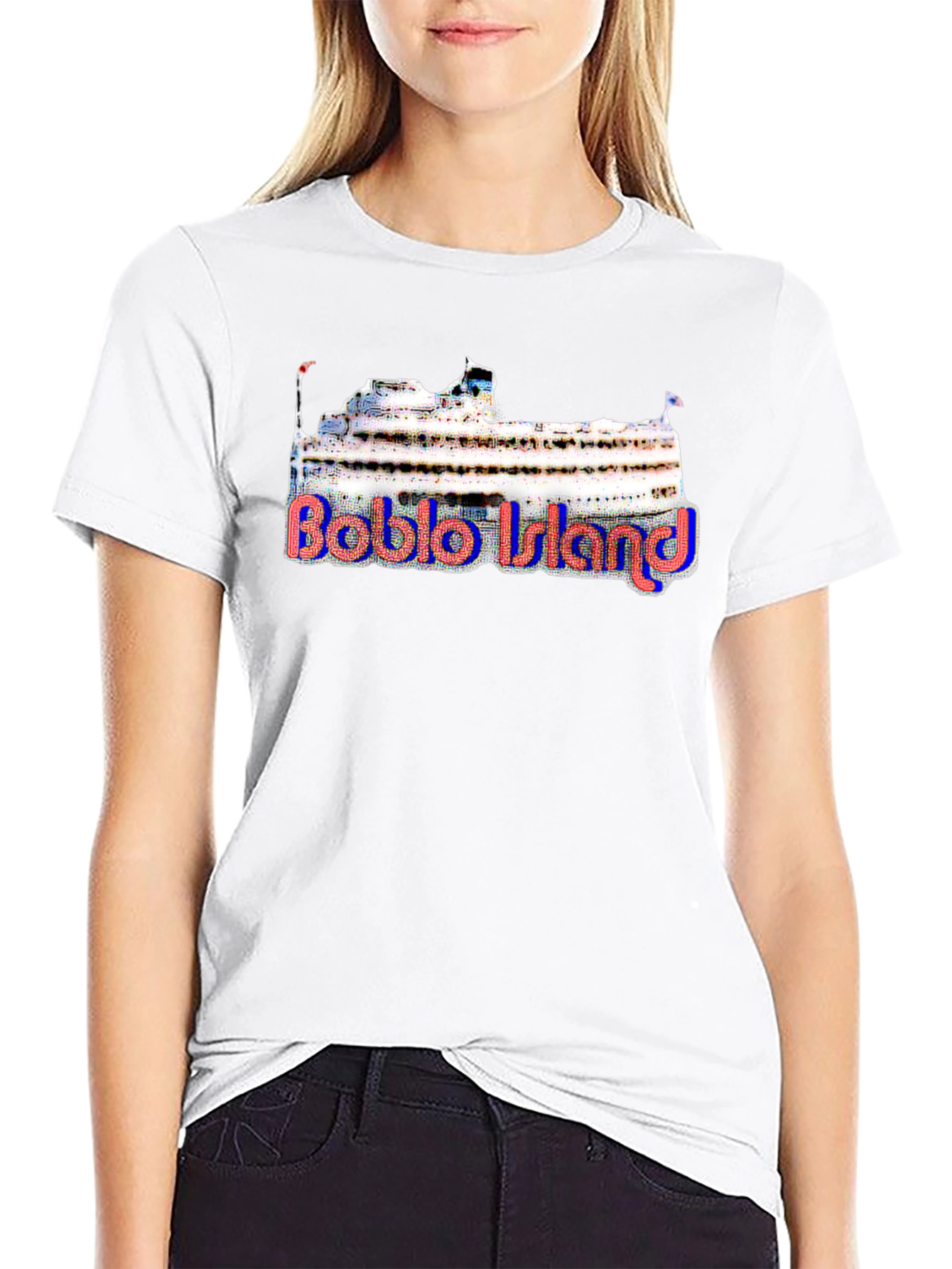 Black Boblo Island Cruise Ship T-Shirt view 9