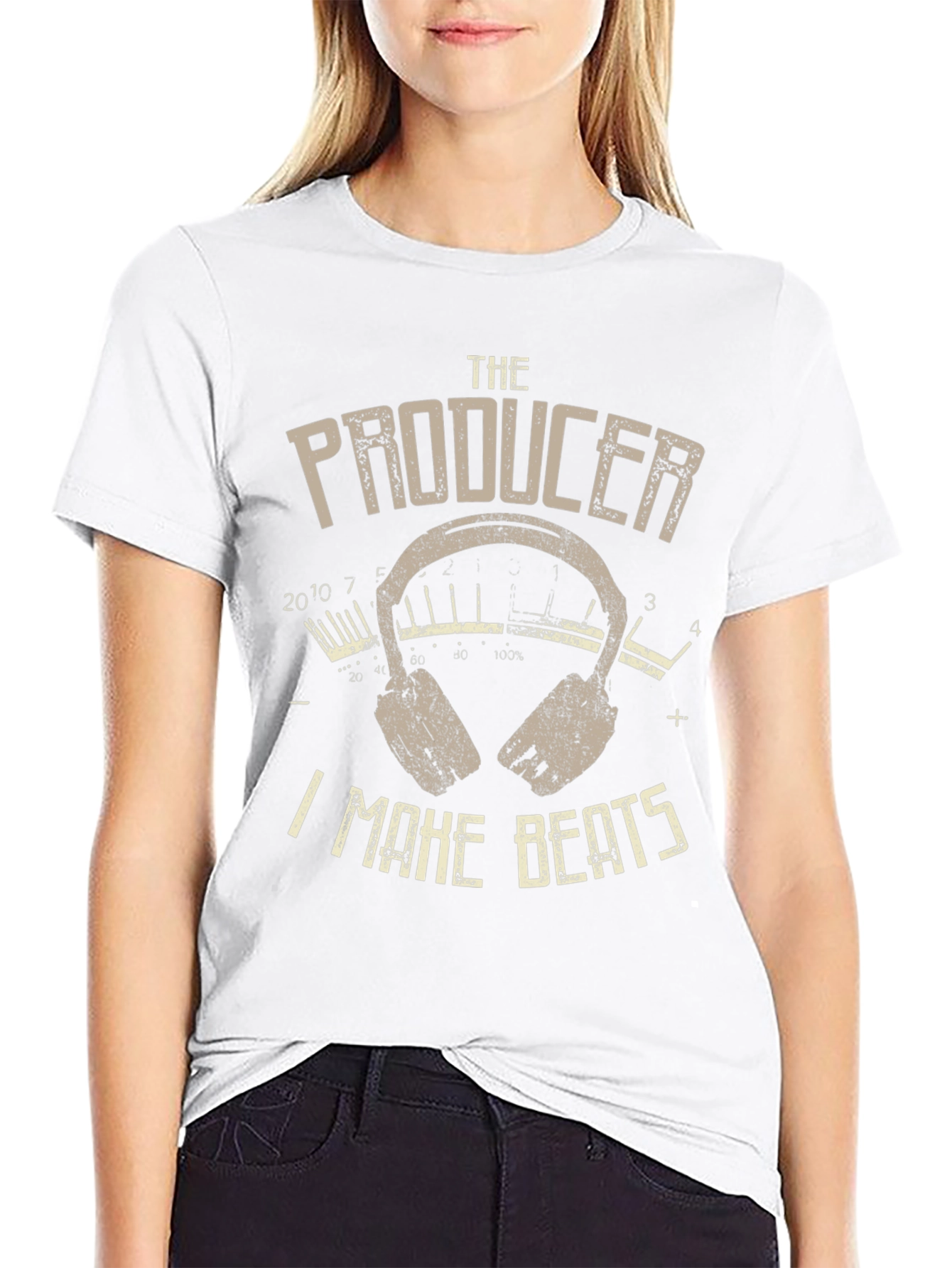 Black Producer I Make Beats Black Graphic Tee view 9